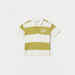 Juniors Striped Polo T-shirt with Short Sleeves-T Shirts-thumbnailMobile-0
