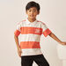 Juniors Stripes Polo T-shirt with Short Sleeves-T Shirts-thumbnailMobile-0