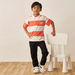 Juniors Stripes Polo T-shirt with Short Sleeves-T Shirts-thumbnail-1
