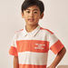 Juniors Stripes Polo T-shirt with Short Sleeves-T Shirts-thumbnailMobile-2