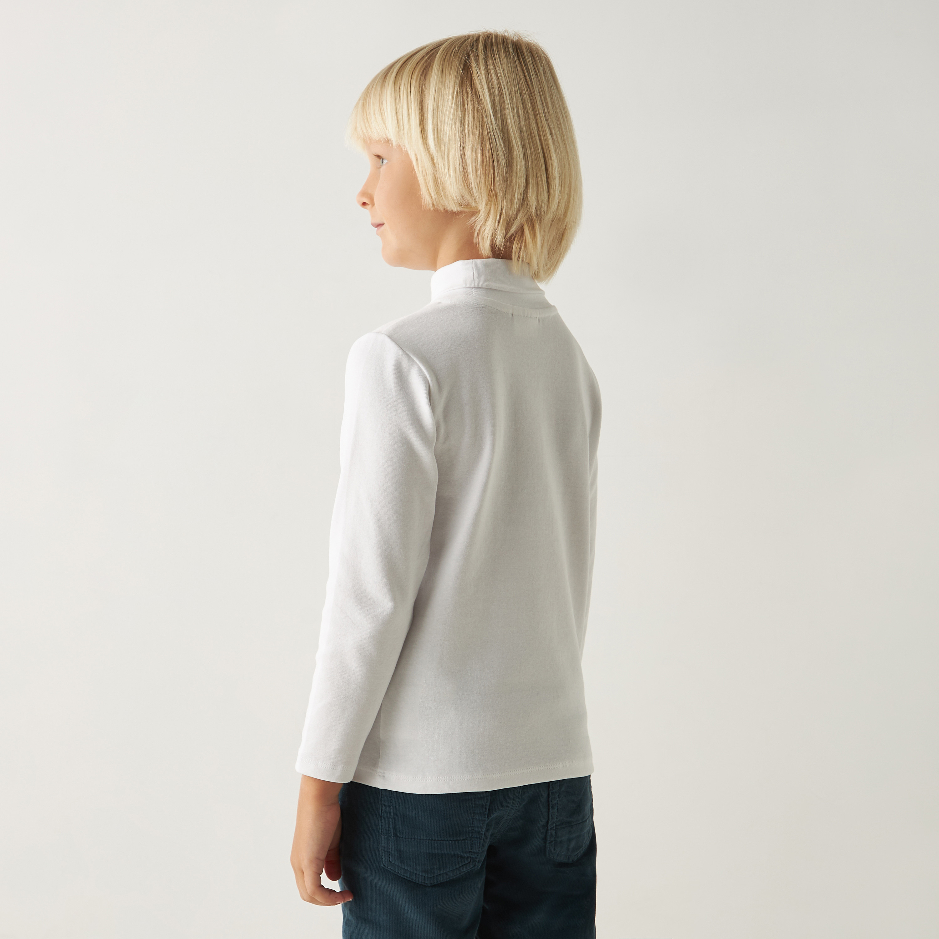 تيشيرت سادة بياقة عالية وأكمام طويلة من جونيورز-baby-boys-clothing-tshirtsandpolos-image-4