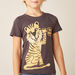 Juniors Graphic Print T-shirt with Crew Neck and Short Sleeves-T Shirts-thumbnail-2