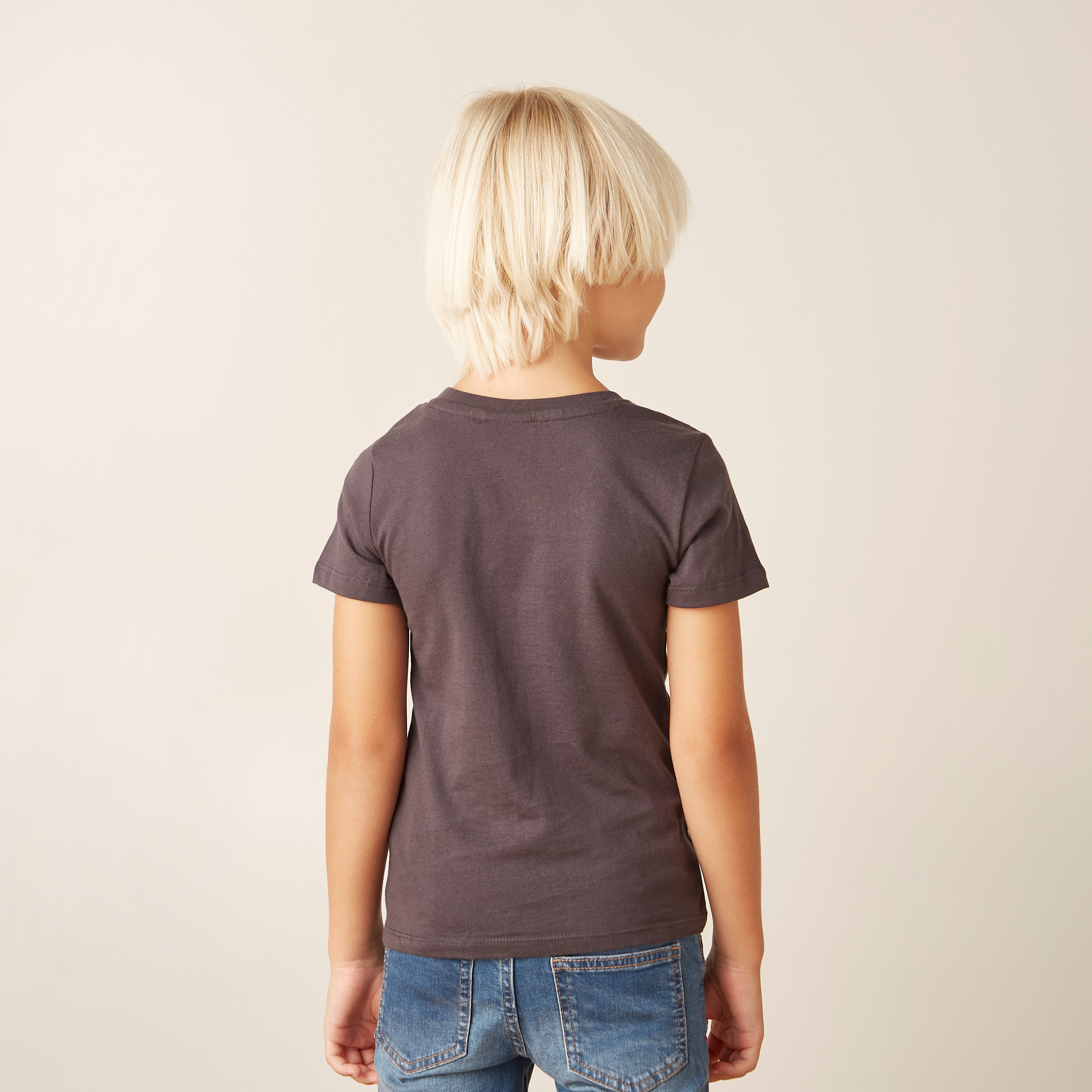 Juniors Graphic Print T-shirt with Crew Neck and Short Sleeves-boys-clothing-tshirtsandpolos-image-4