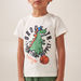 Juniors Dinosaur Print T-shirt with Crew Neck and Short Sleeves-T Shirts-thumbnailMobile-2