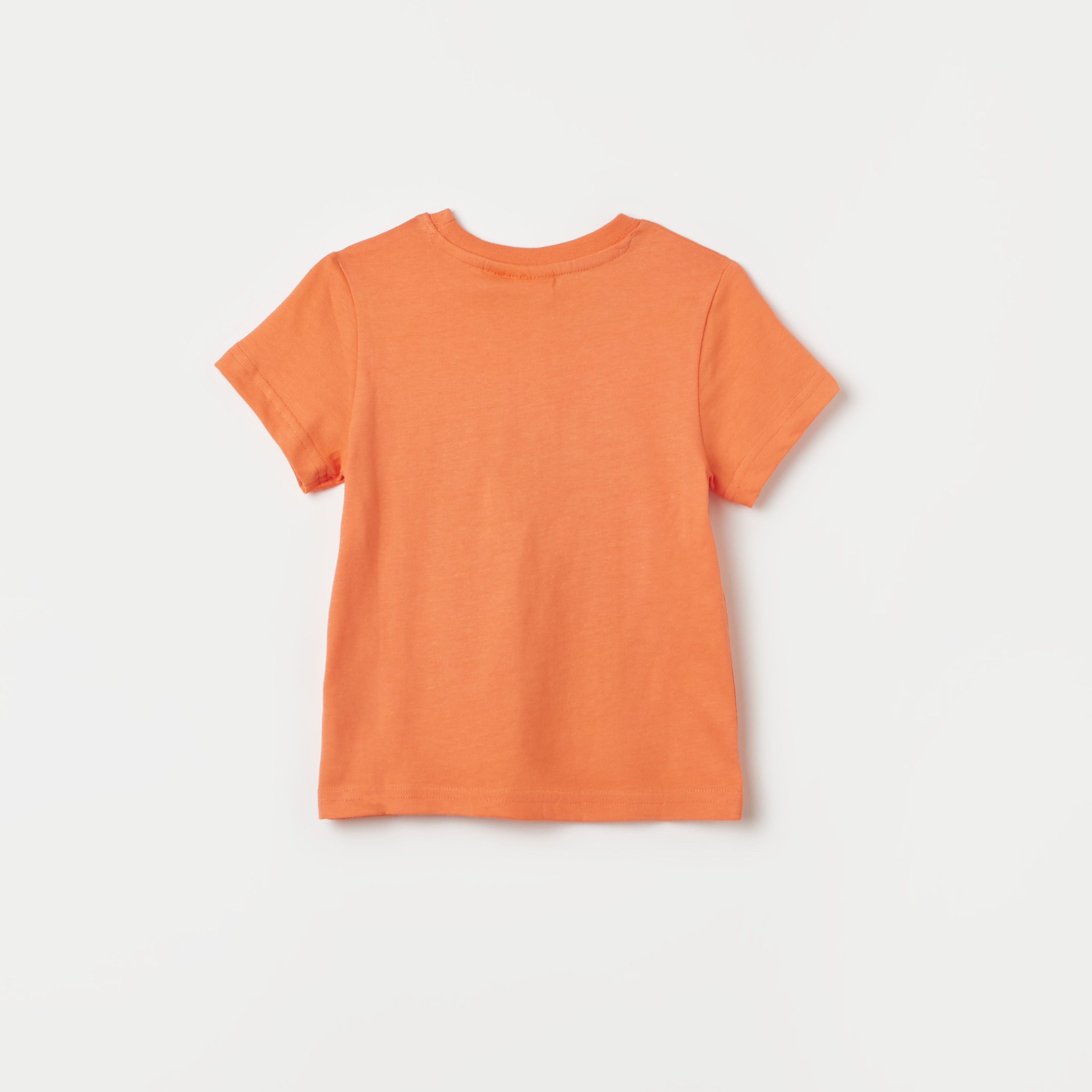 Juniors Graphic Print T-shirt with Short Sleeves and Round Neck-boys-clothing-tshirtsandpolos-image-2
