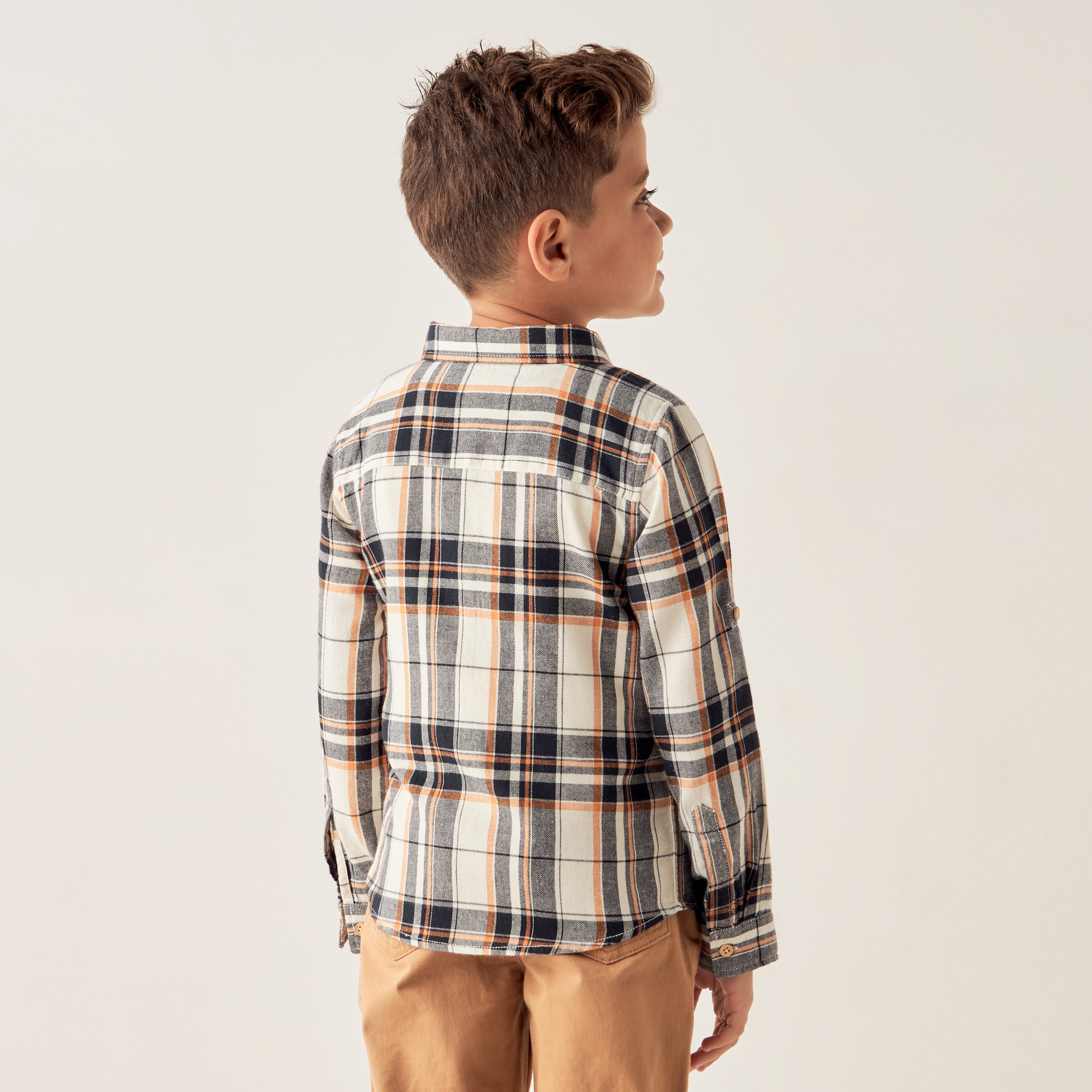 قميص كاروهات بأكمام طويلة وجيب من جونيورز-boys-clothing-shirts-image-3