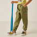 Juniors Solid Cargo Joggers with Elasticated Waistband-Pants-thumbnail-1