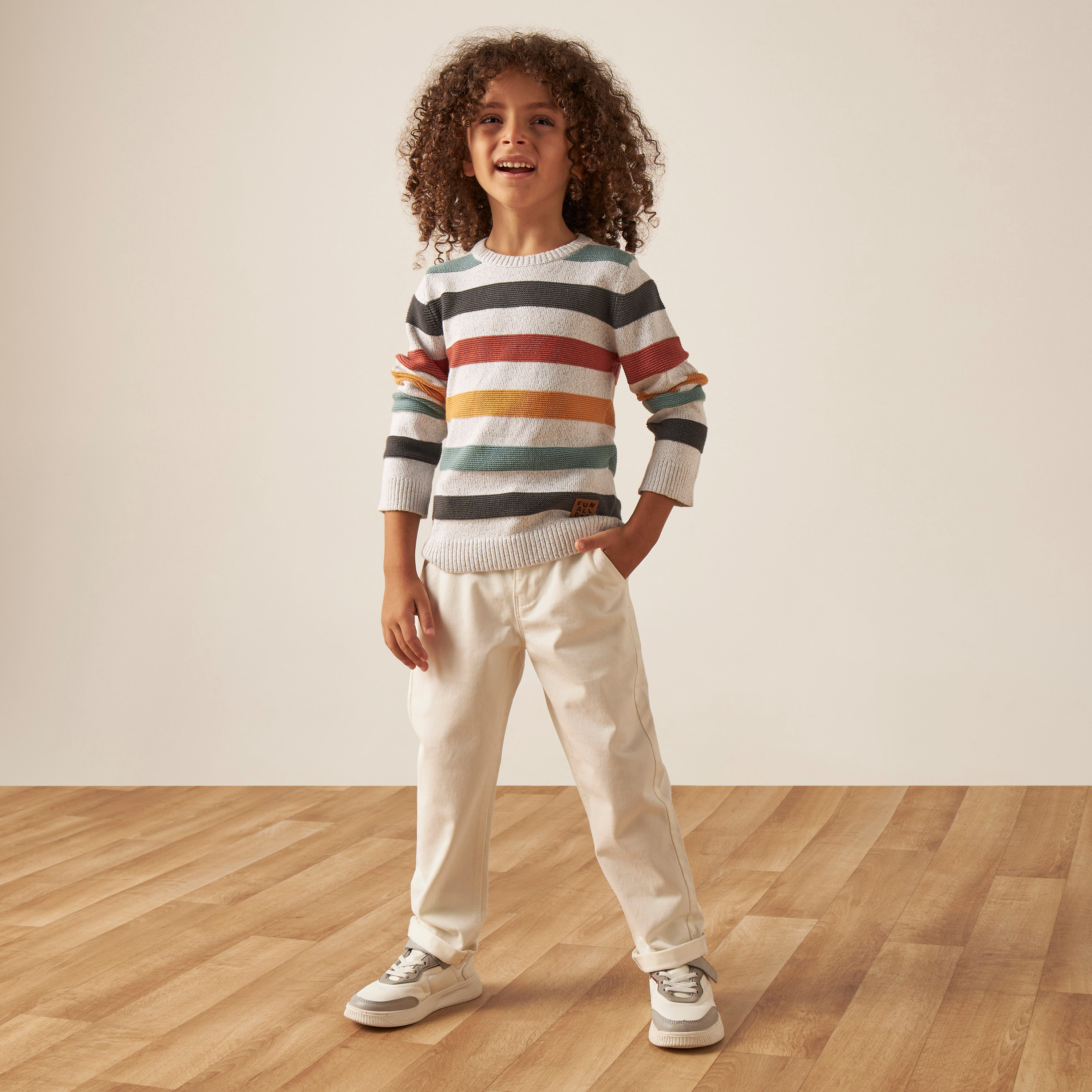 بلوفر مقلم بأكمام طويلة وياقة ضيقة من جونيورز-baby-boys-clothing-winterwear-jumpersandcardigans-image-2