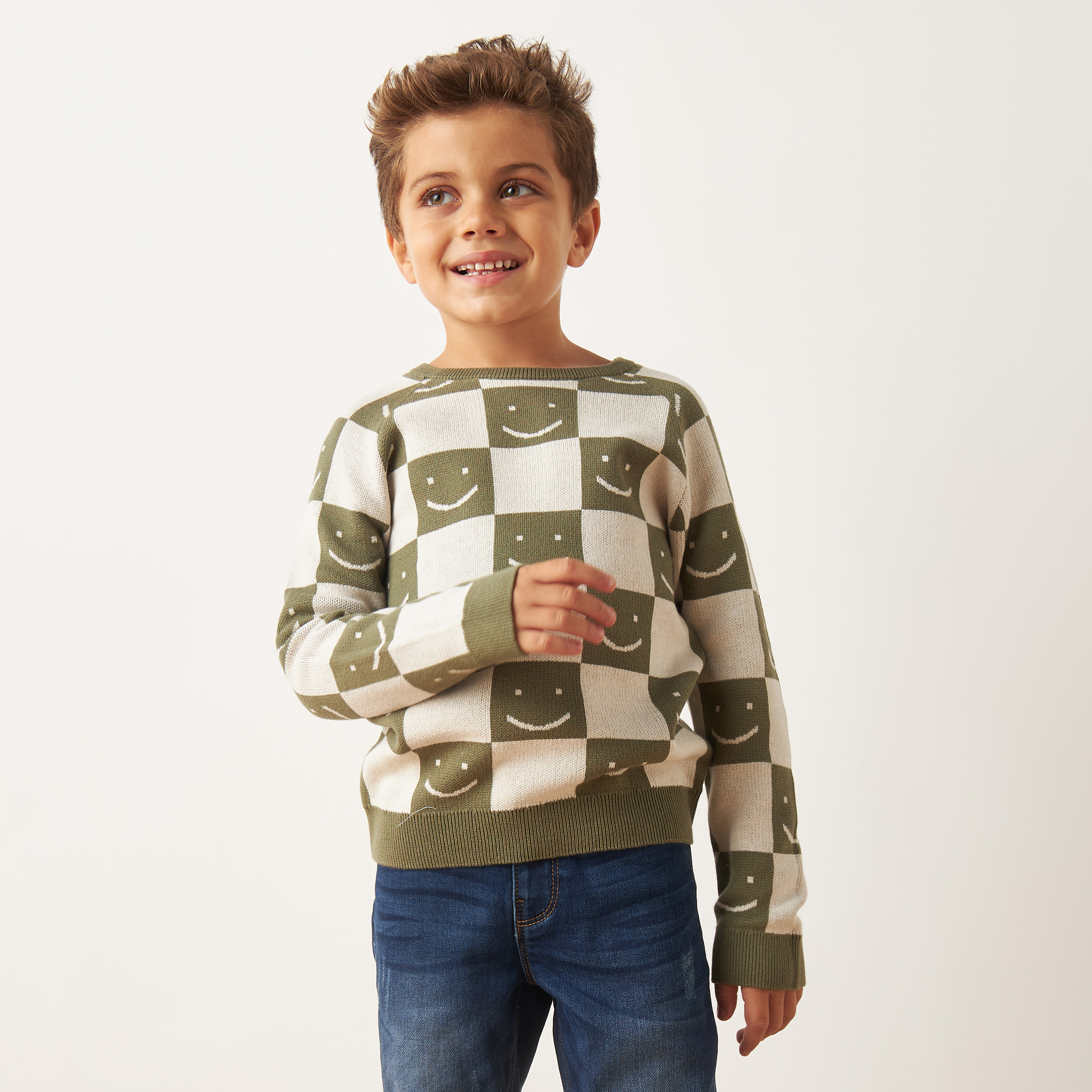 Baby boy on sale crew neck sweater