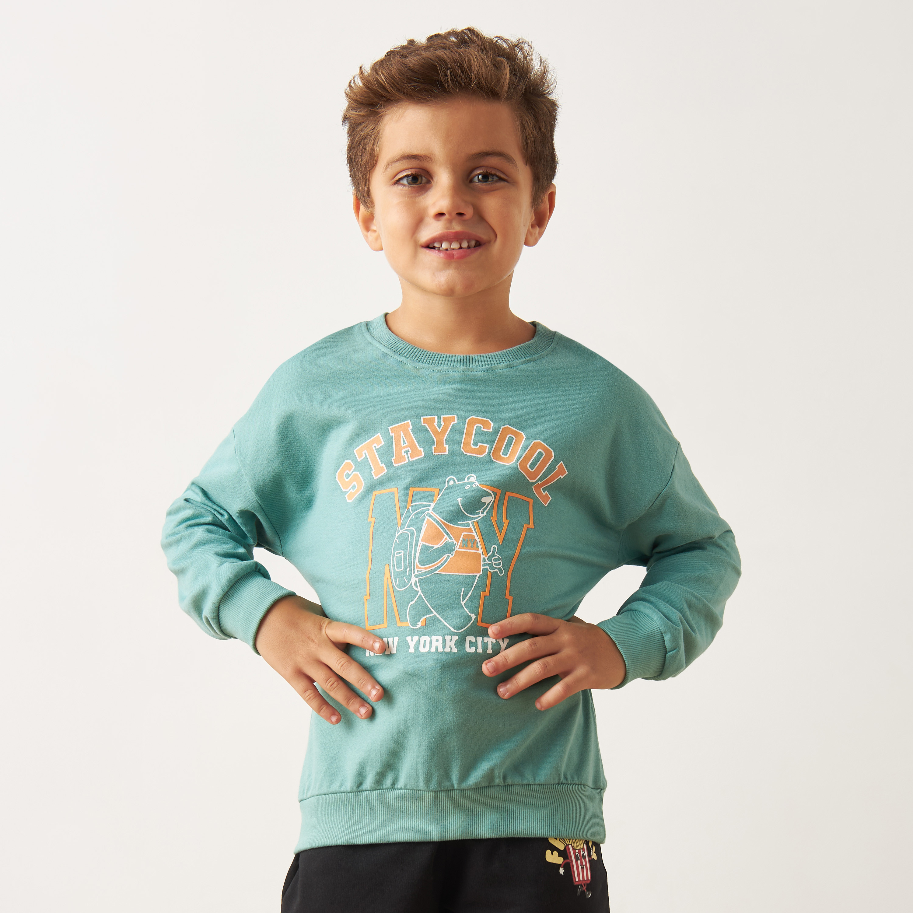 Baby boy on sale crew neck sweatshirt