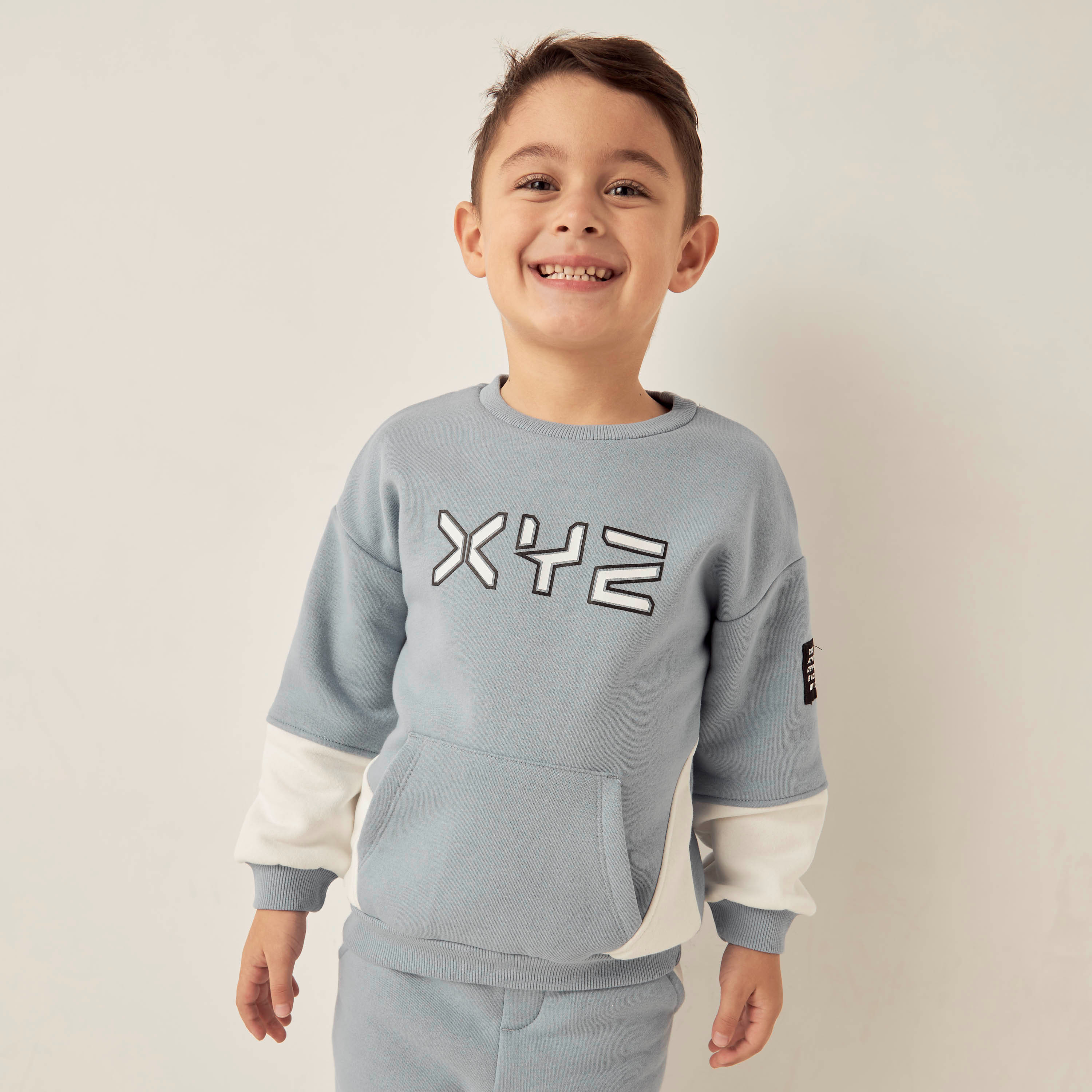 Baby boy crew top neck sweatshirt