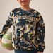XYZ Camouflage Print Pullover with Crew Neck and Long Sleeves-Sweatshirts-thumbnailMobile-2