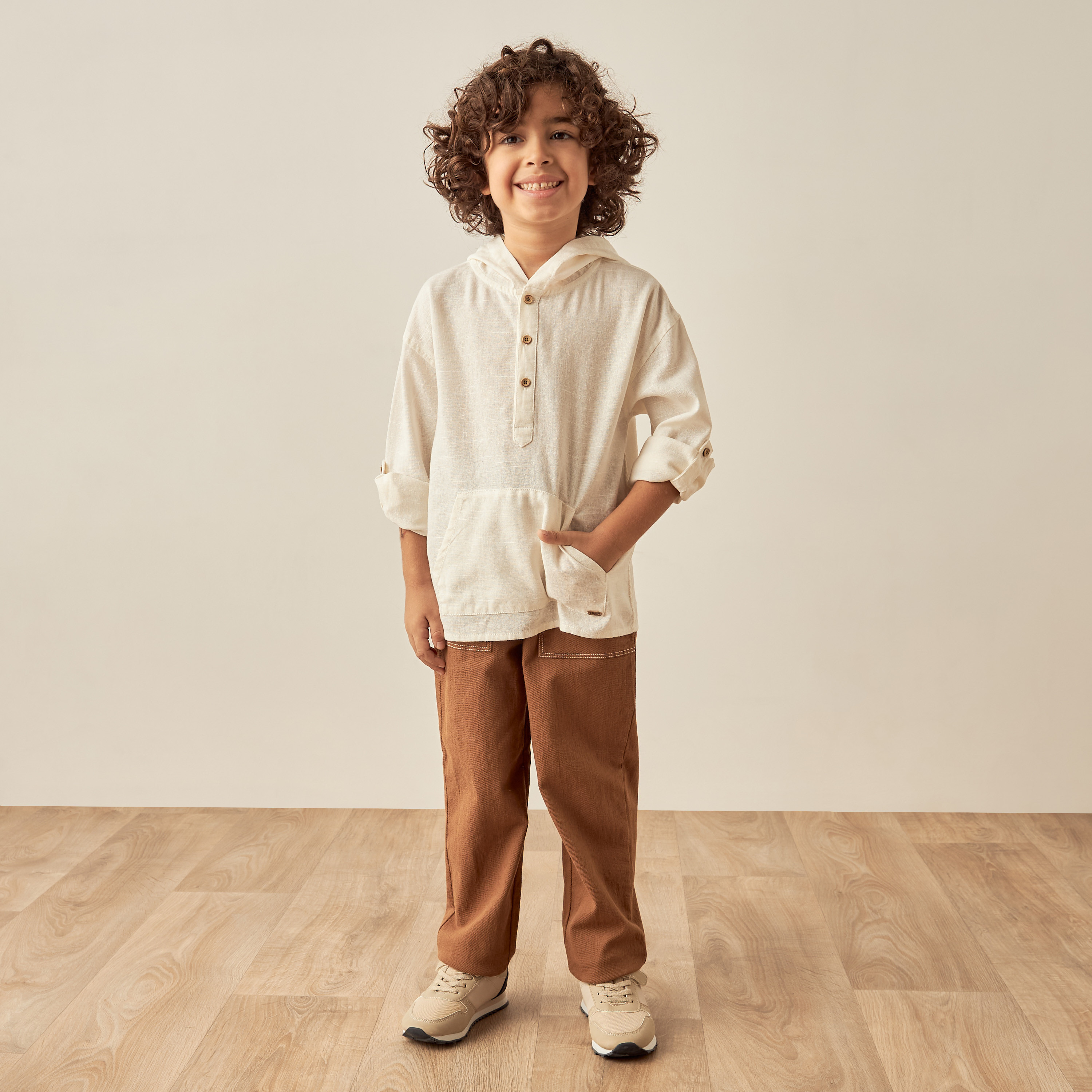 بنطلون سادة بجيوب ورباط إغلاق من إليجو-boys-clothing-bottoms-trousers-image-2