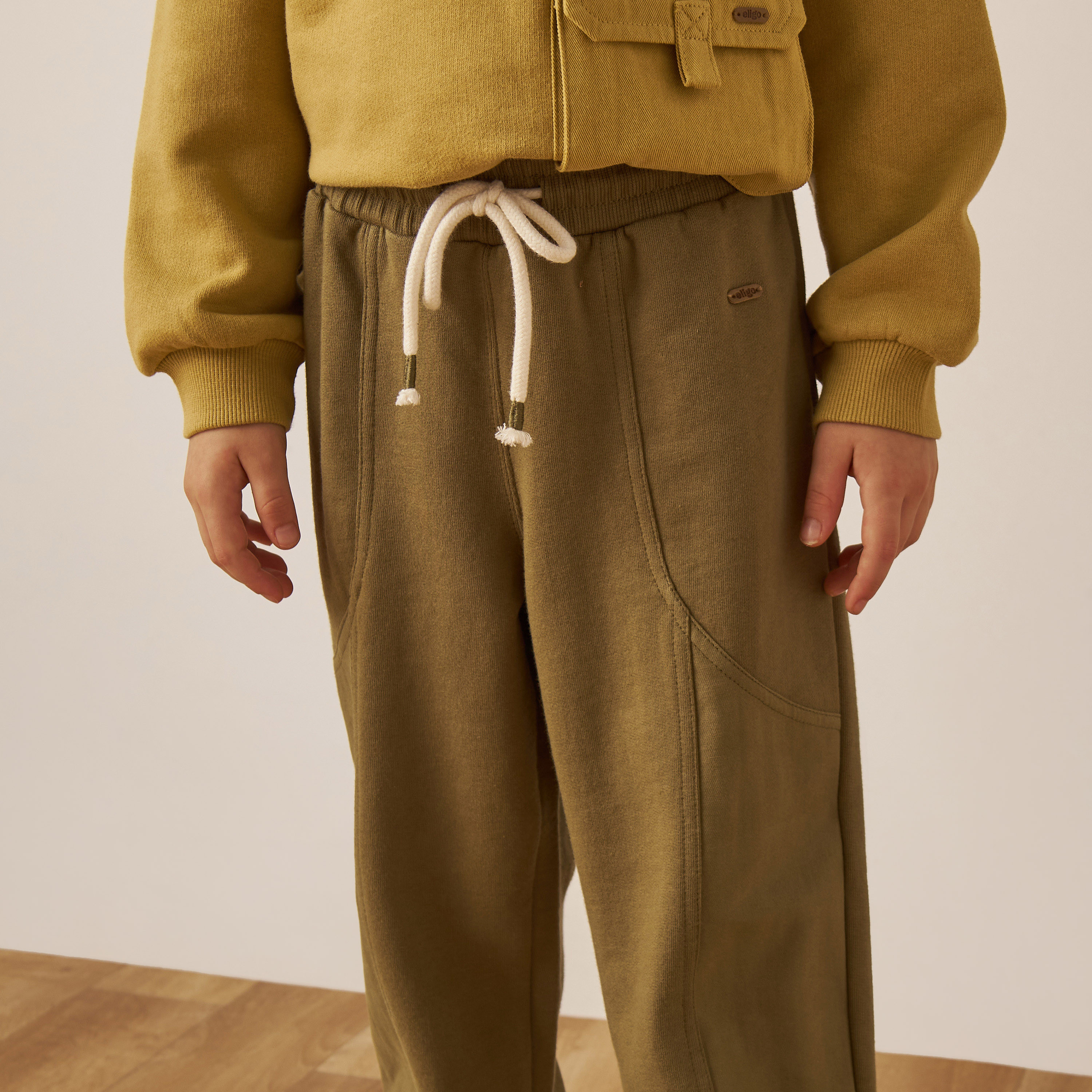 Eligo Solid Joggers with Drawstring Closure-boys-clothing-bottoms-joggersandtrackpants-image-3