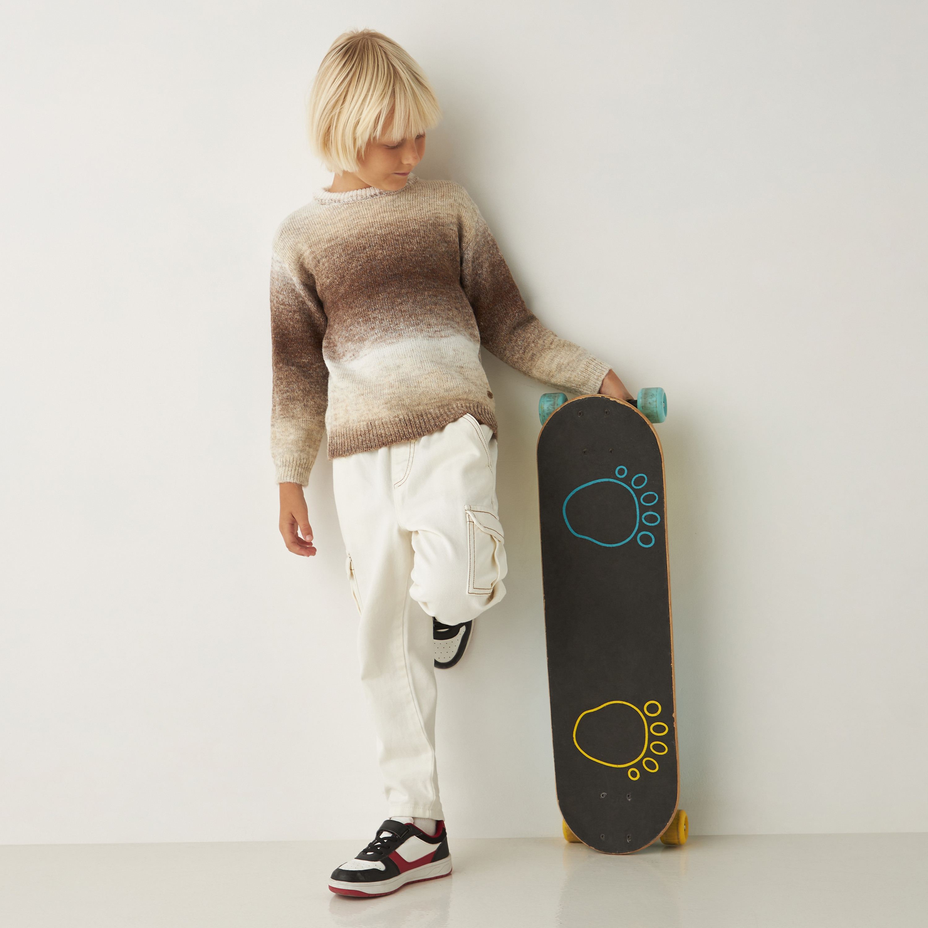 بلوفر أومبري بياقة ضيقة وأكمام طويلة من إليجو-boys-clothing-jumpersandcardigans-image-2