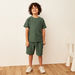 Eligo Textured Short Sleeves T-shirt and Shorts Set-Clothes Sets-thumbnailMobile-0