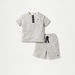 Eligo Textured Henley Neck T-shirt and Shorts Set-Clothes Sets-thumbnail-0