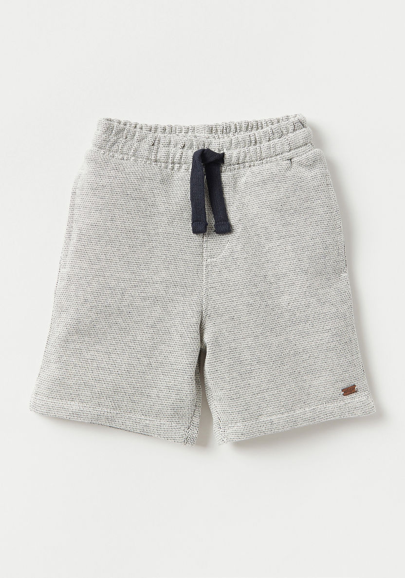 Eligo Textured Henley Neck T-shirt and Shorts Set-Clothes Sets-image-2