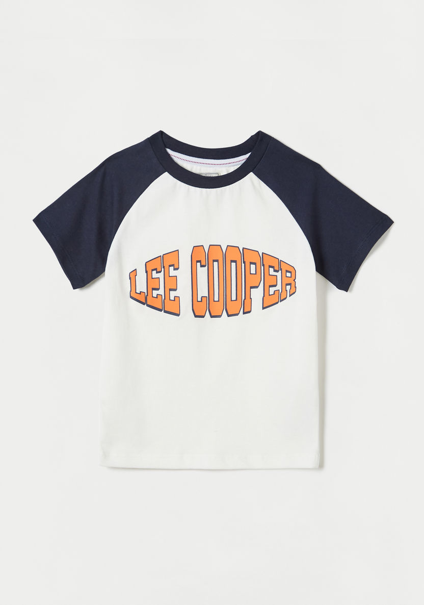 Lee Cooper Logo T-shirt with Raglan Sleeves-T Shirts-image-0