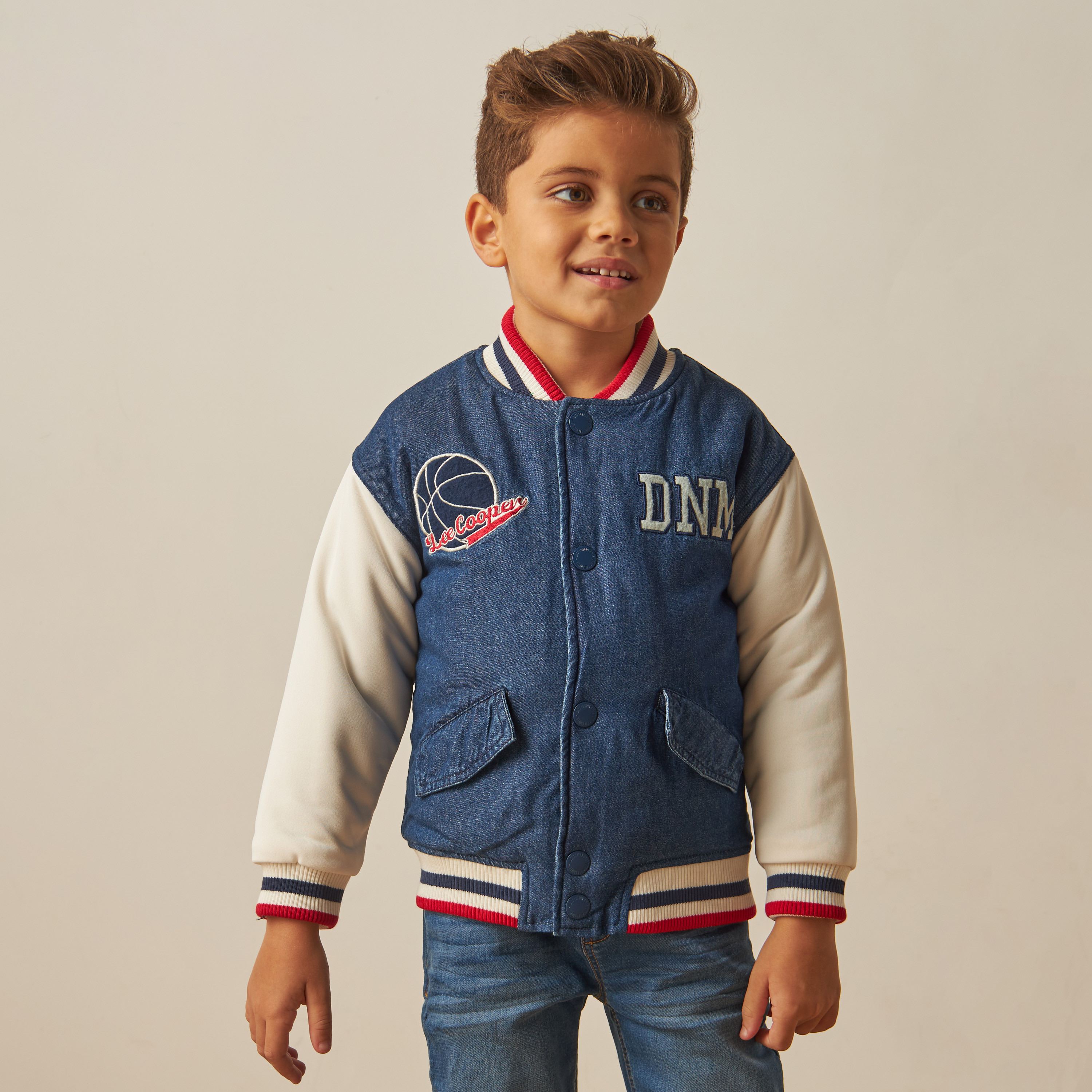 Varsity sales jacket denim