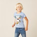 Embellished Snoopy Print T-shirt with Short Sleeves-T Shirts-thumbnailMobile-0