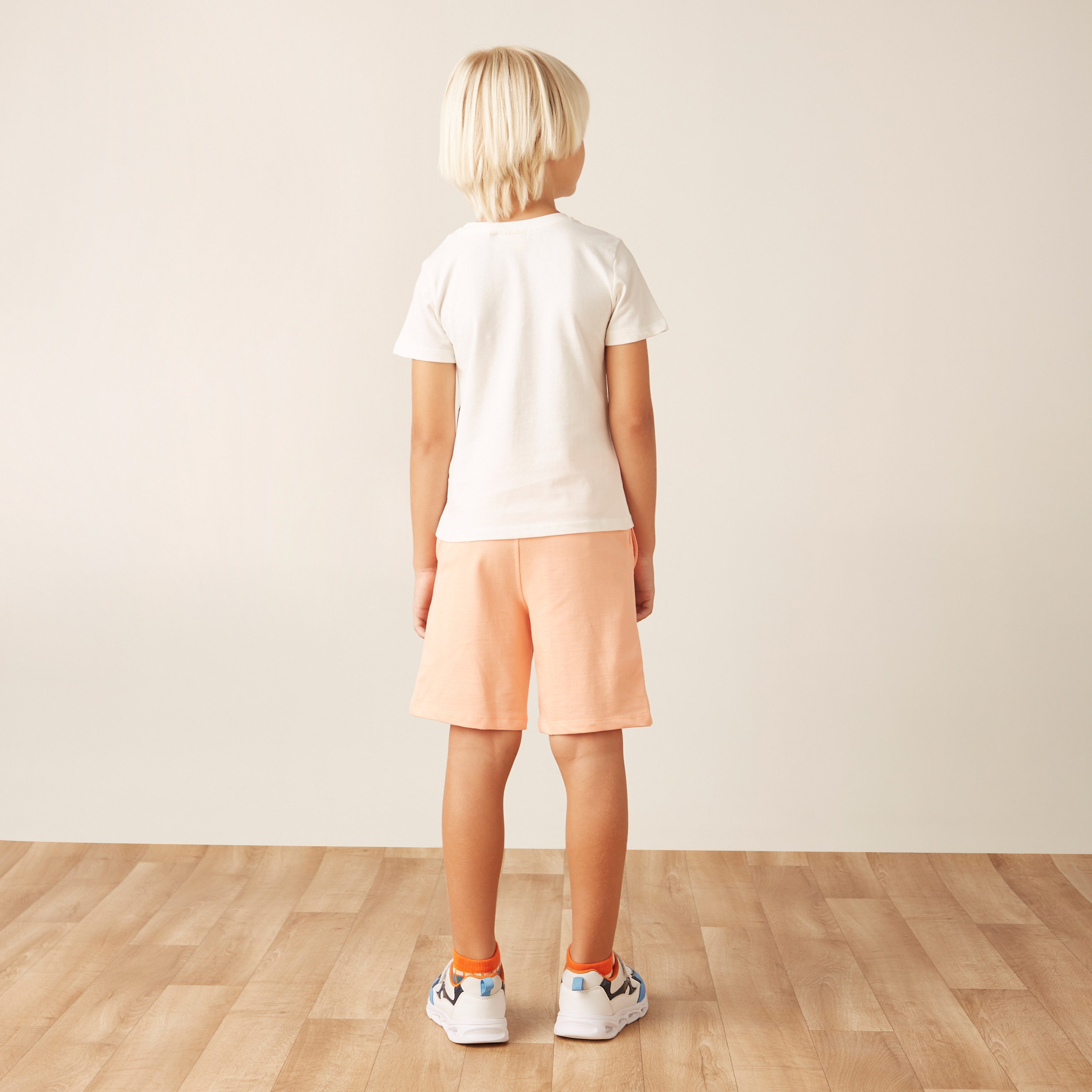 Snoopy Dog Print T-shirt and Shorts Set-boys-clothing-setsandcoords-image-4