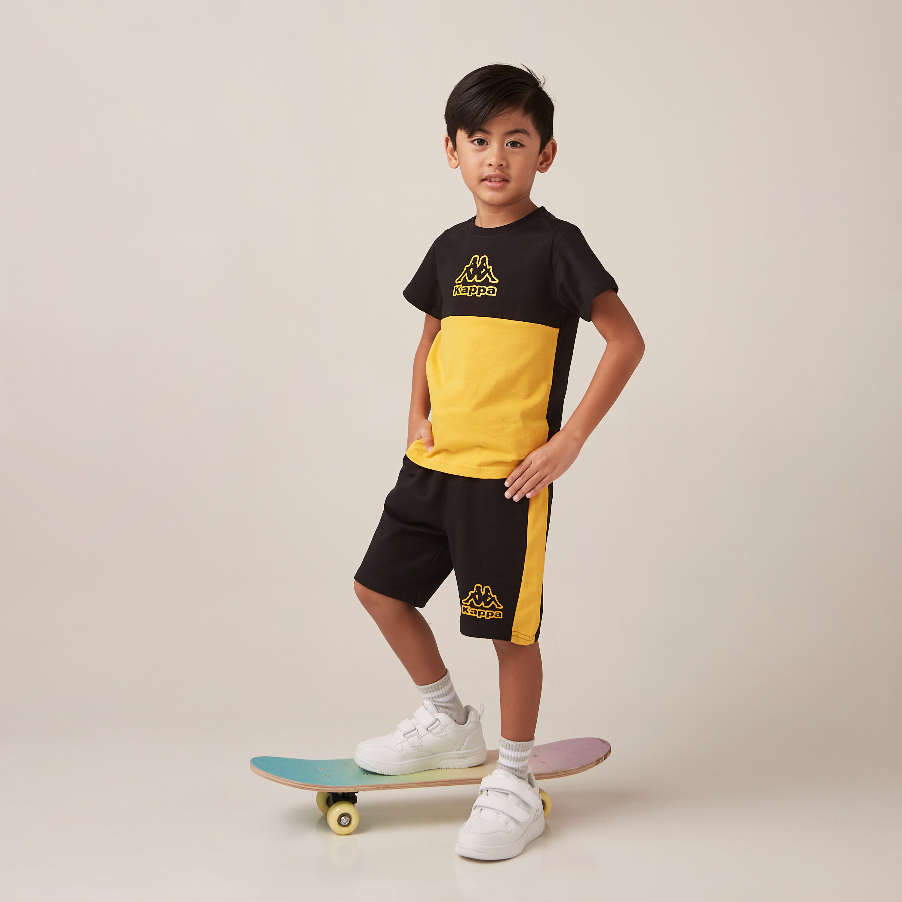 Kappa Logo Print T-shirt with Short Sleeves-baby-boys-clothing-tshirtsandpolos-image-2