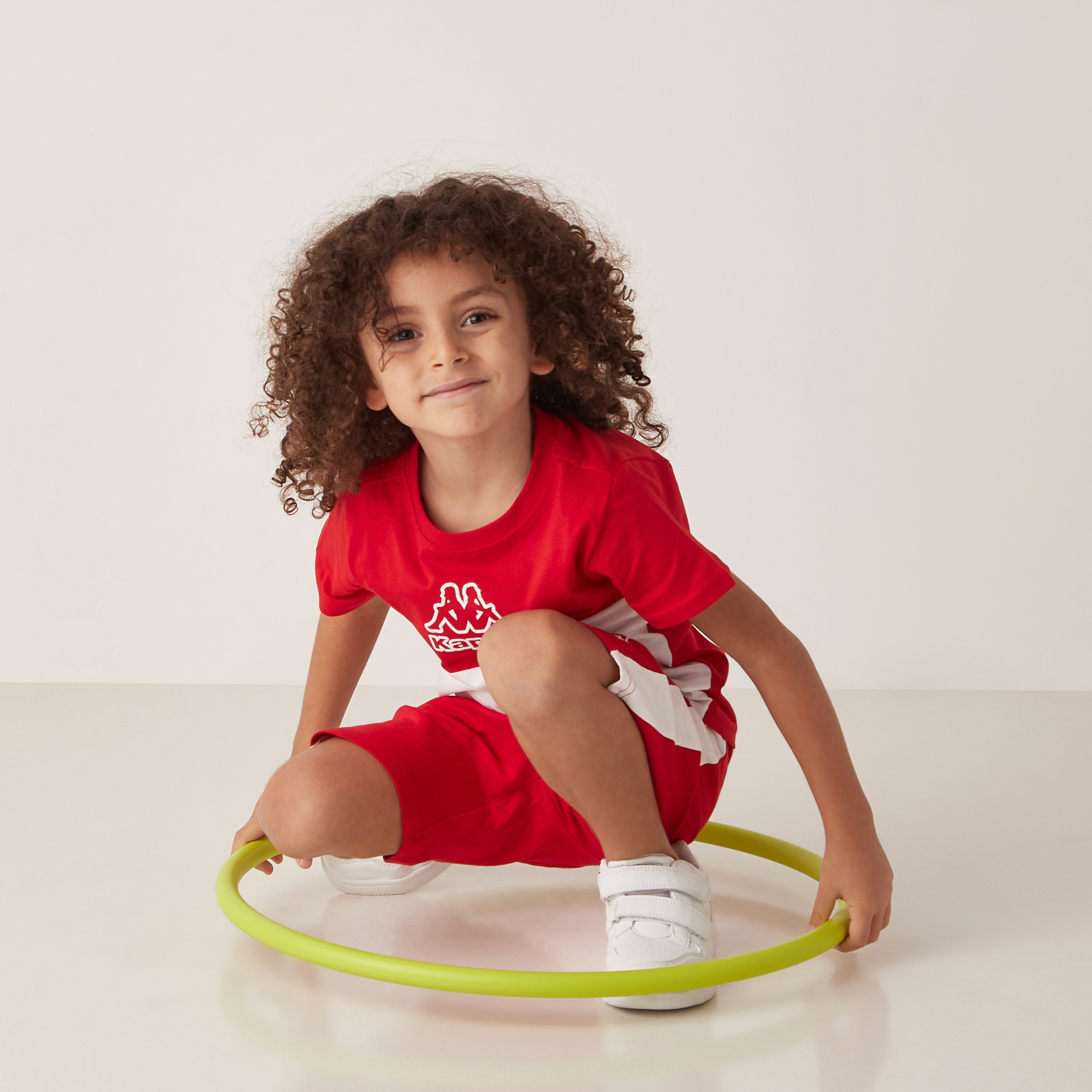 Kappa Logo Print T-shirt with Round Neck and Short Sleeves-sports-boys-clothing-tops-image-2