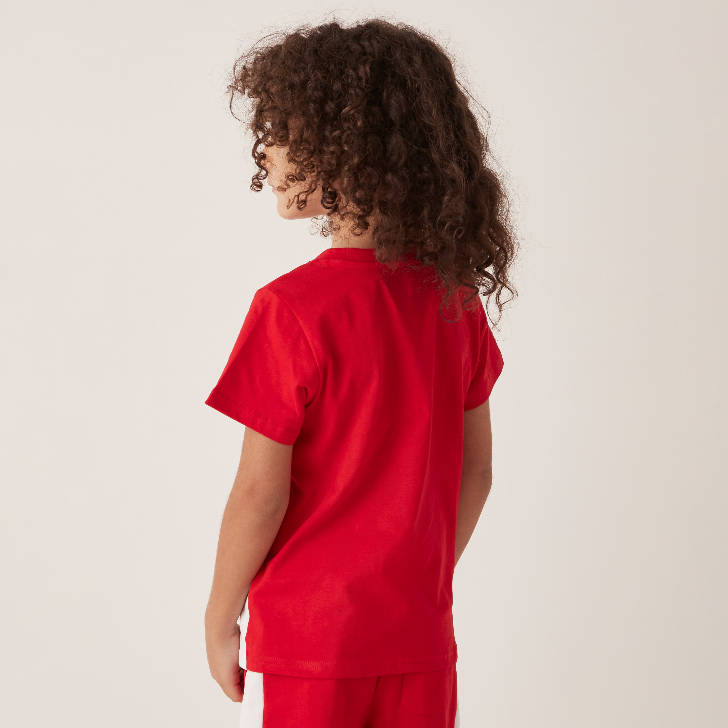 Kappa Logo Print T-shirt with Round Neck and Short Sleeves-sports-boys-clothing-tops-image-4
