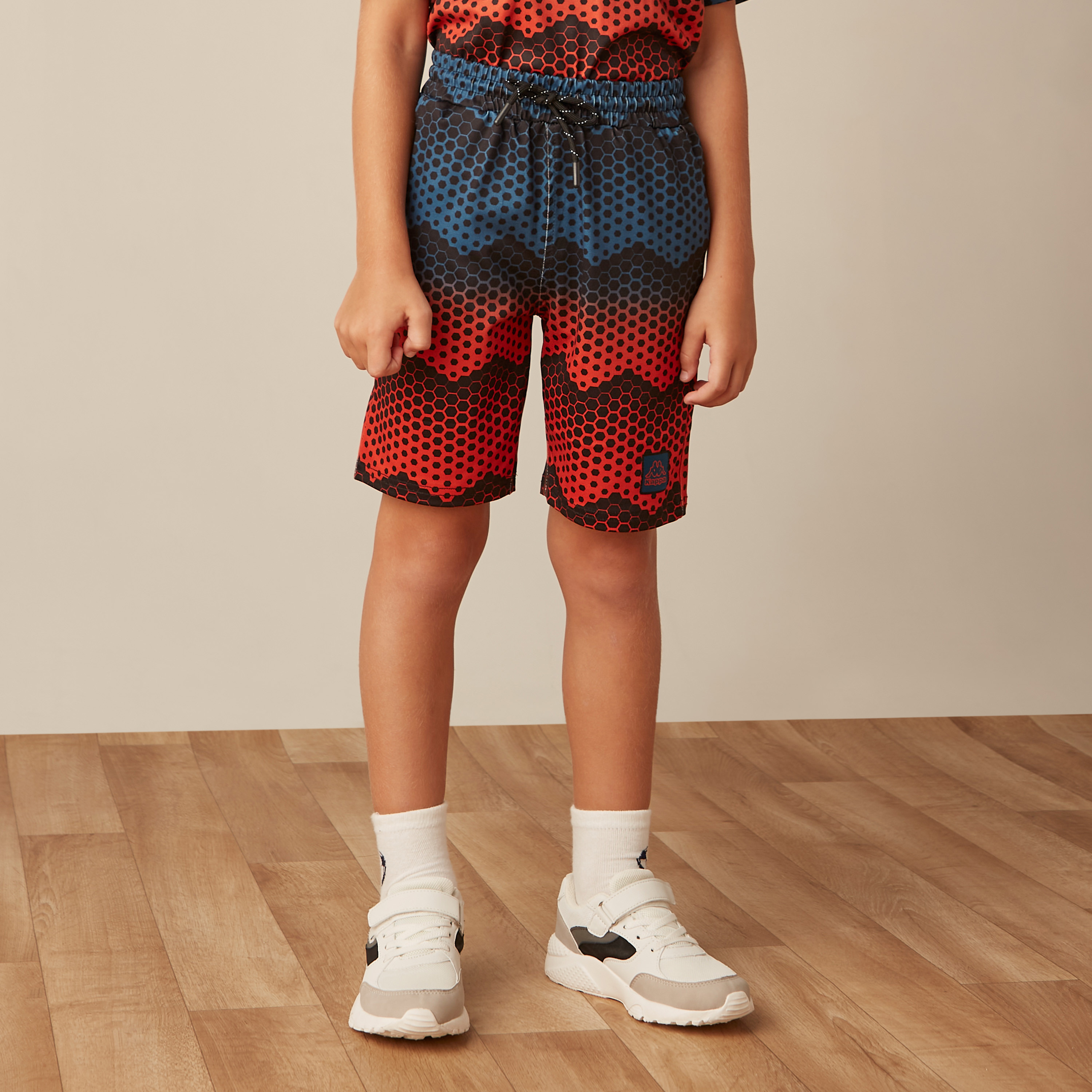 Kappa Printed Short Sleeves T-shirt and Shorts Set-boys-clothing-setsandcoords-image-5