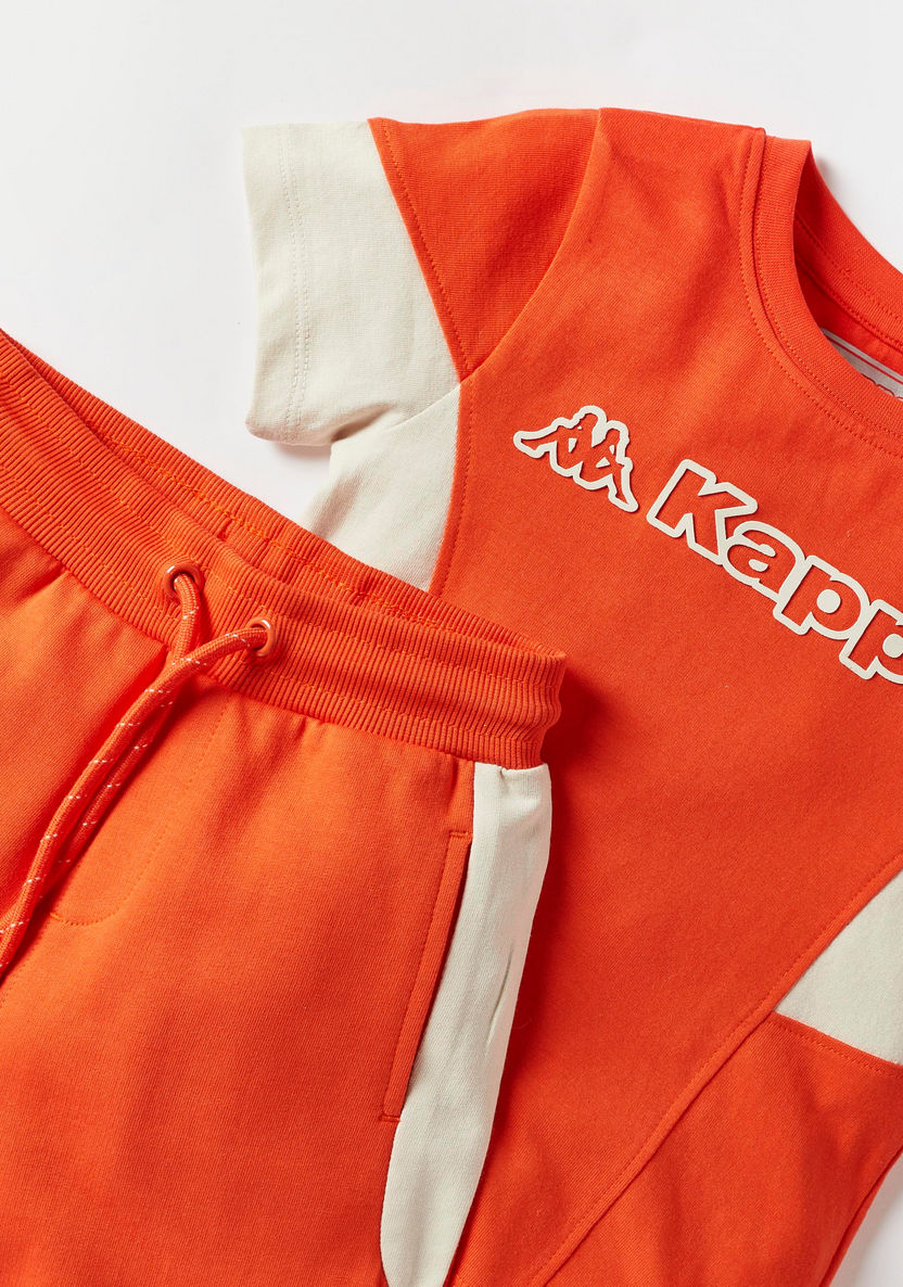 Kappa Colourblock T-shirt and Shorts Set-Clothes Sets-image-3