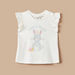 Juniors Bunny Print Sleeveless T-shirt with Ruffles-T Shirts-thumbnailMobile-0
