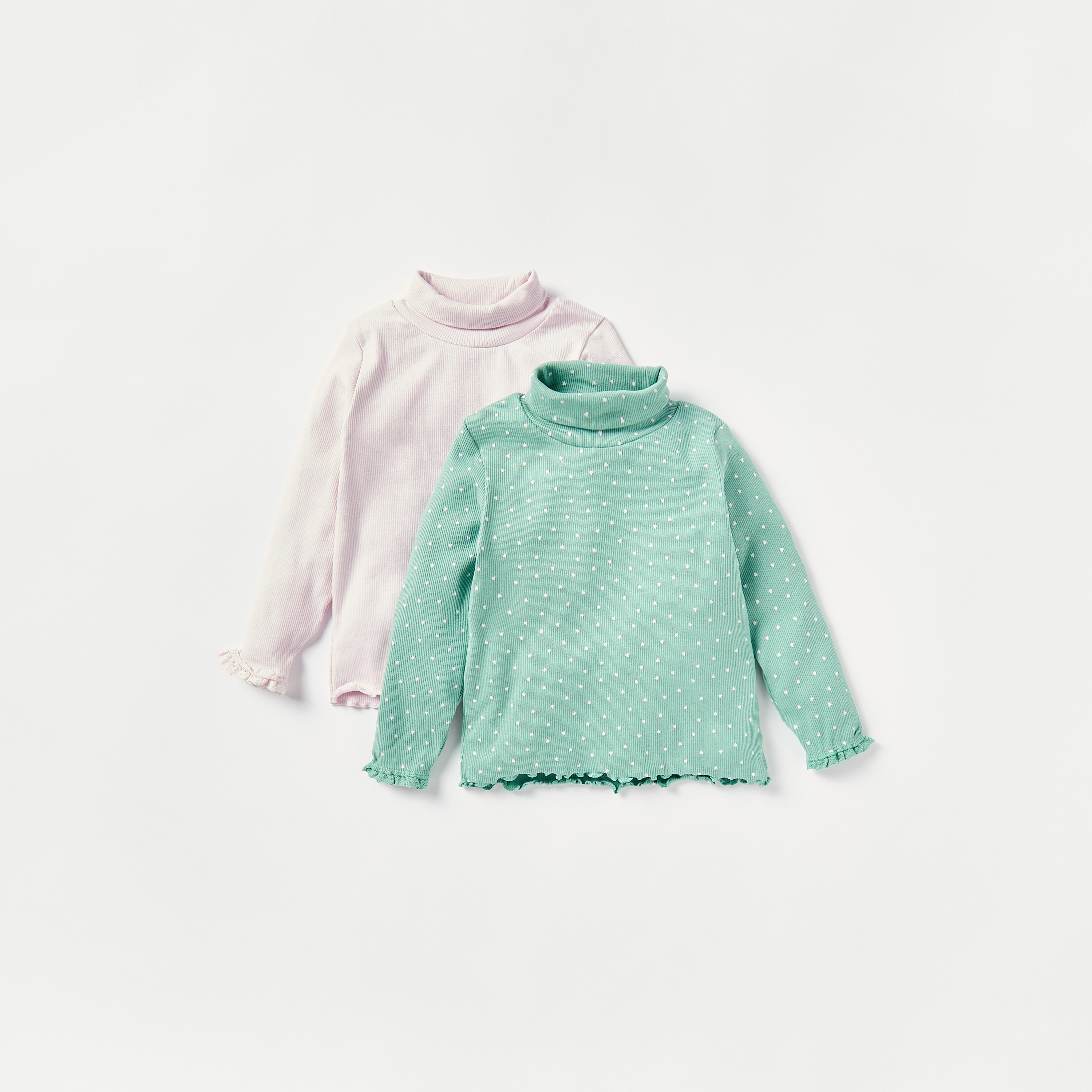 Juniors Assorted Turtleneck T-shirt - Set of 2-baby-girls-clothing-winterwear-sweatshirts-image-1
