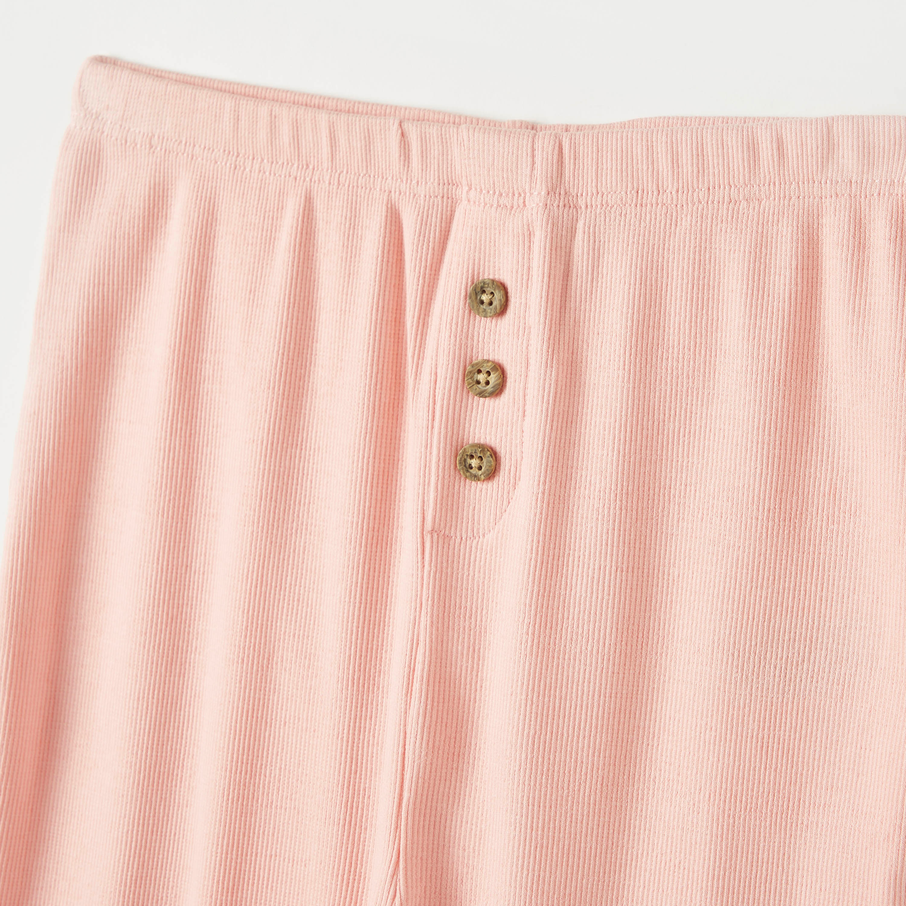 Juniors Ribbed Leggings with Elasticated Waistband-baby-girls-clothing-bottoms-leggings-image-2