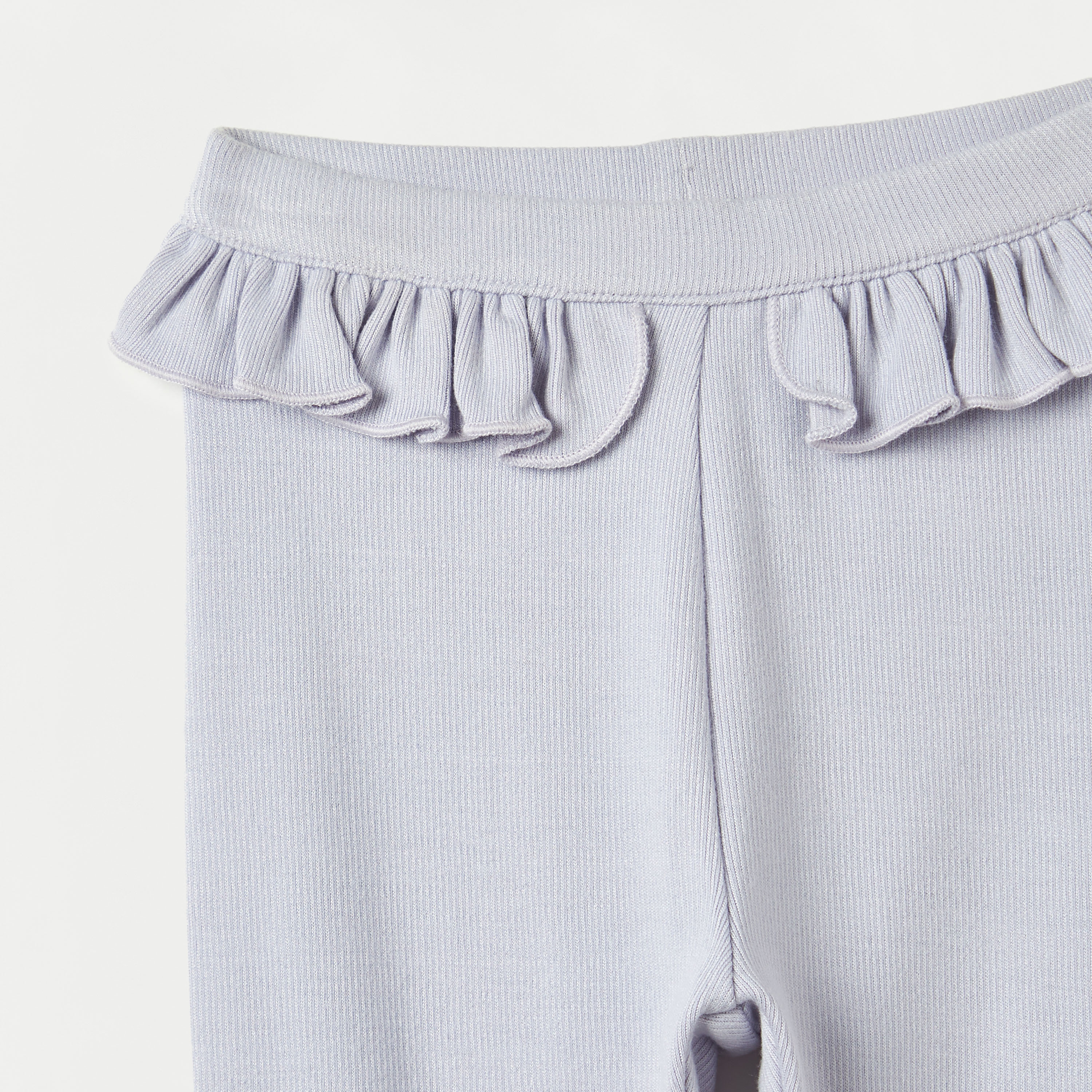 Juniors Ruffle Detail Leggings with Elasticated Waistband-baby-girls-clothing-bottoms-leggings-image-2
