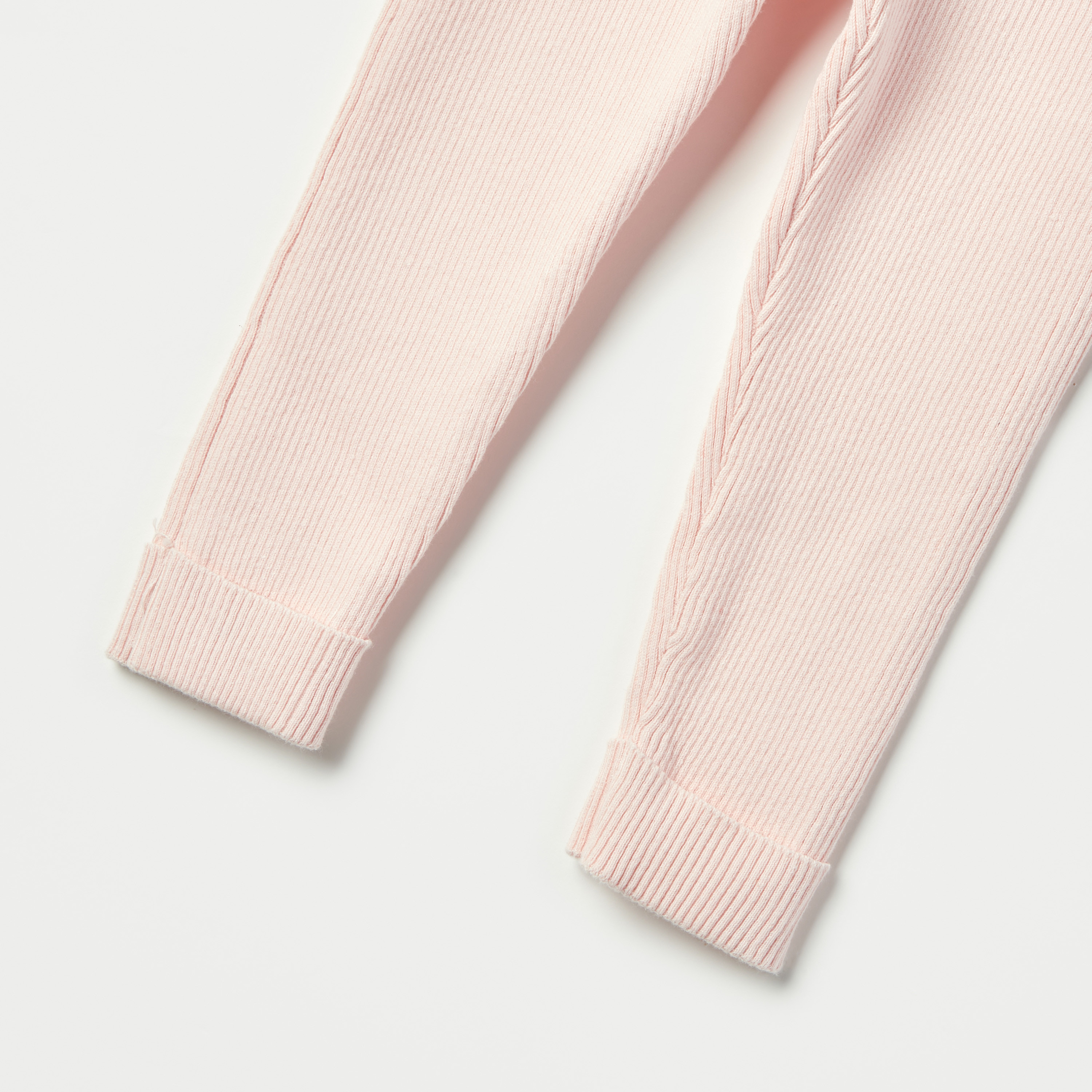Juniors Ribbed Leggings with Elasticated Waistband-baby-girls-clothing-bottoms-leggings-image-3