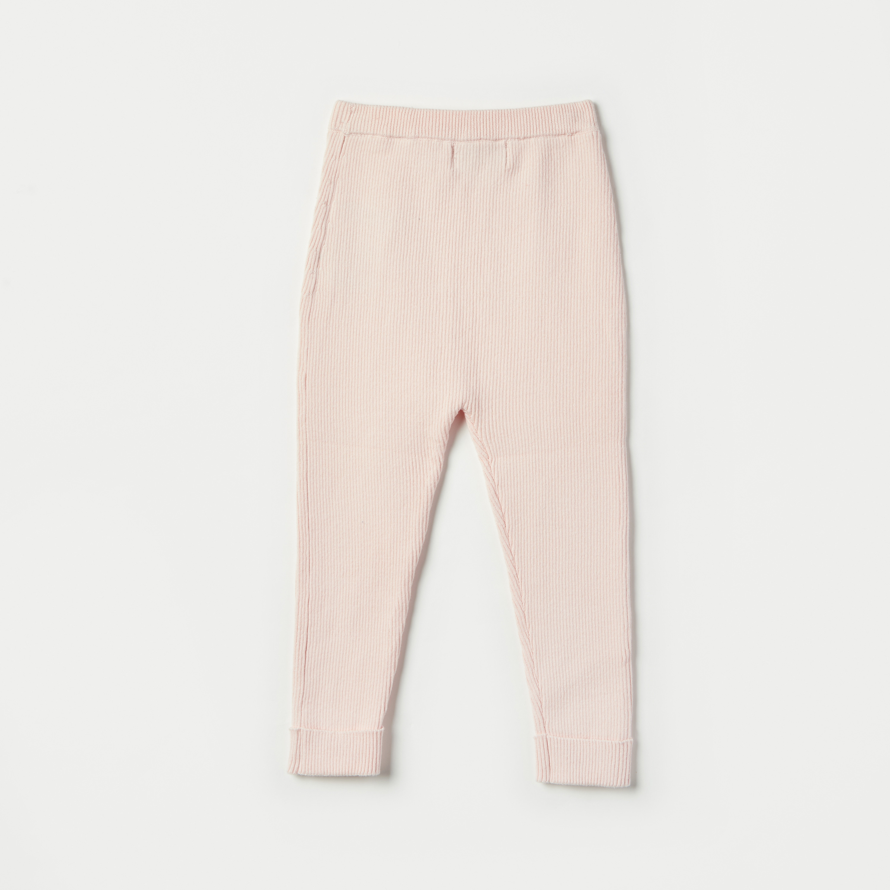 Juniors Ribbed Leggings with Elasticated Waistband-baby-girls-clothing-bottoms-leggings-image-4