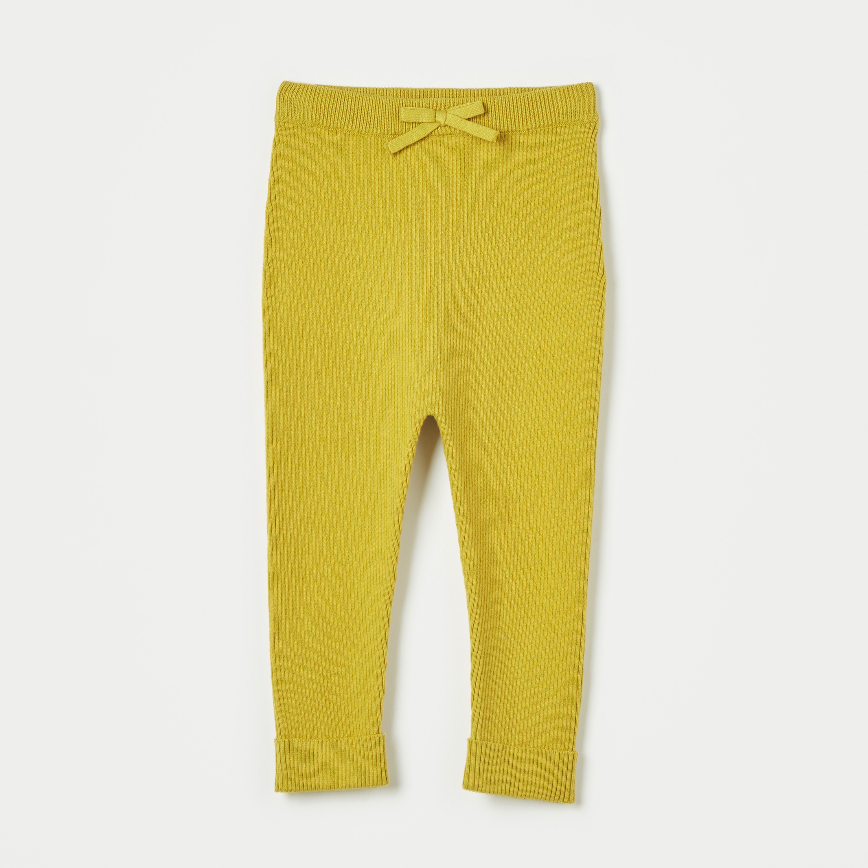 Juniors Textured Leggings with Elasticised Waistband-baby-girls-clothing-bottoms-leggings-image-1