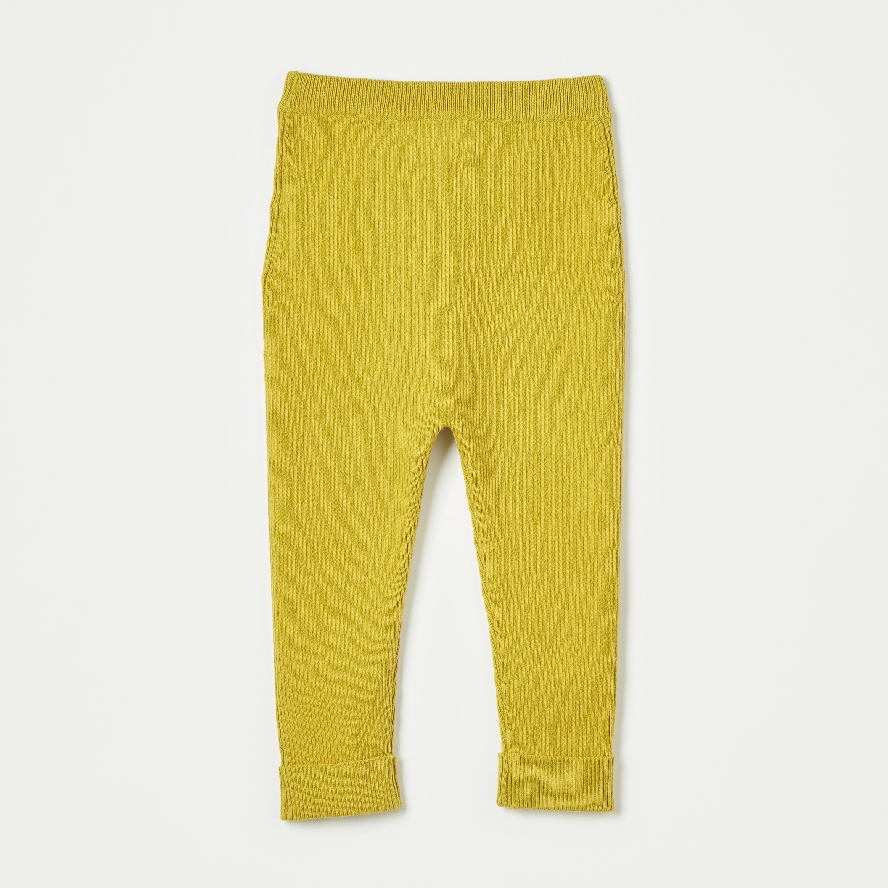 Juniors Textured Leggings with Elasticised Waistband-baby-girls-clothing-bottoms-leggings-image-4