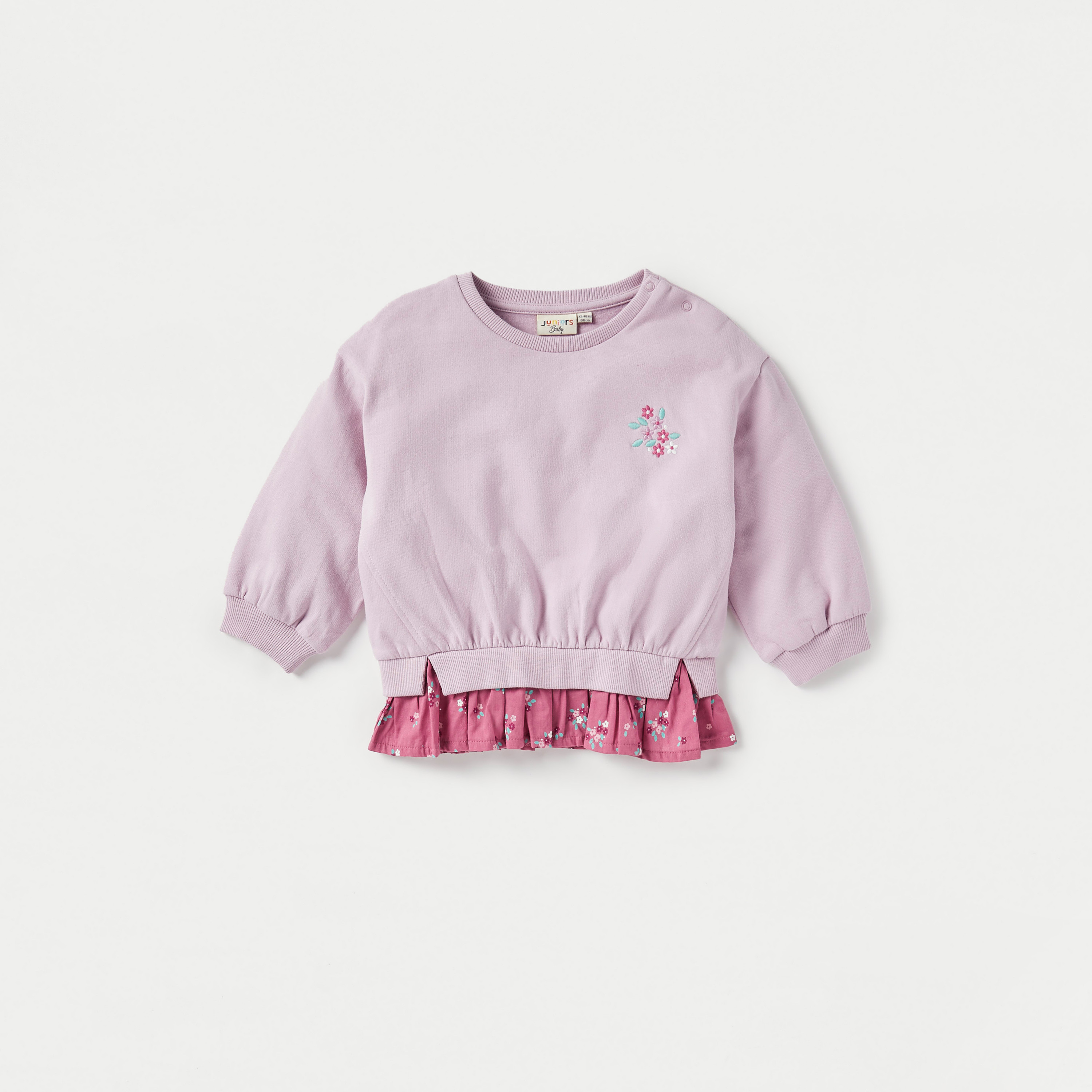 Juniors Floral Print Long Sleeves T-shirt and Leggings Set-baby-girls-clothing-setsandcoords-image-2