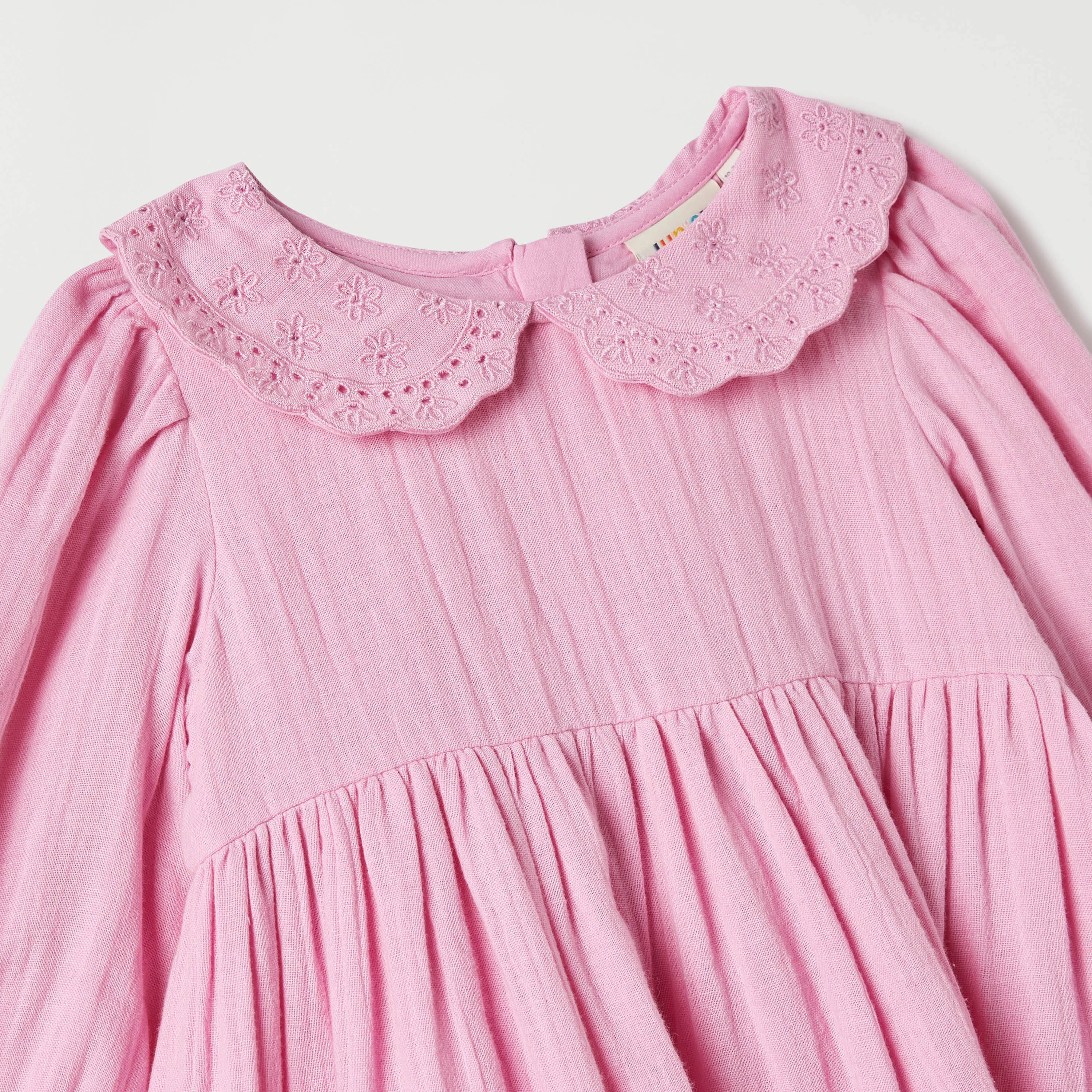 Juniors Solid Tiered Dress with Long Sleeves and Peter Pan Collar-baby-girls-clothing-dressesandjumpsuits-image-3