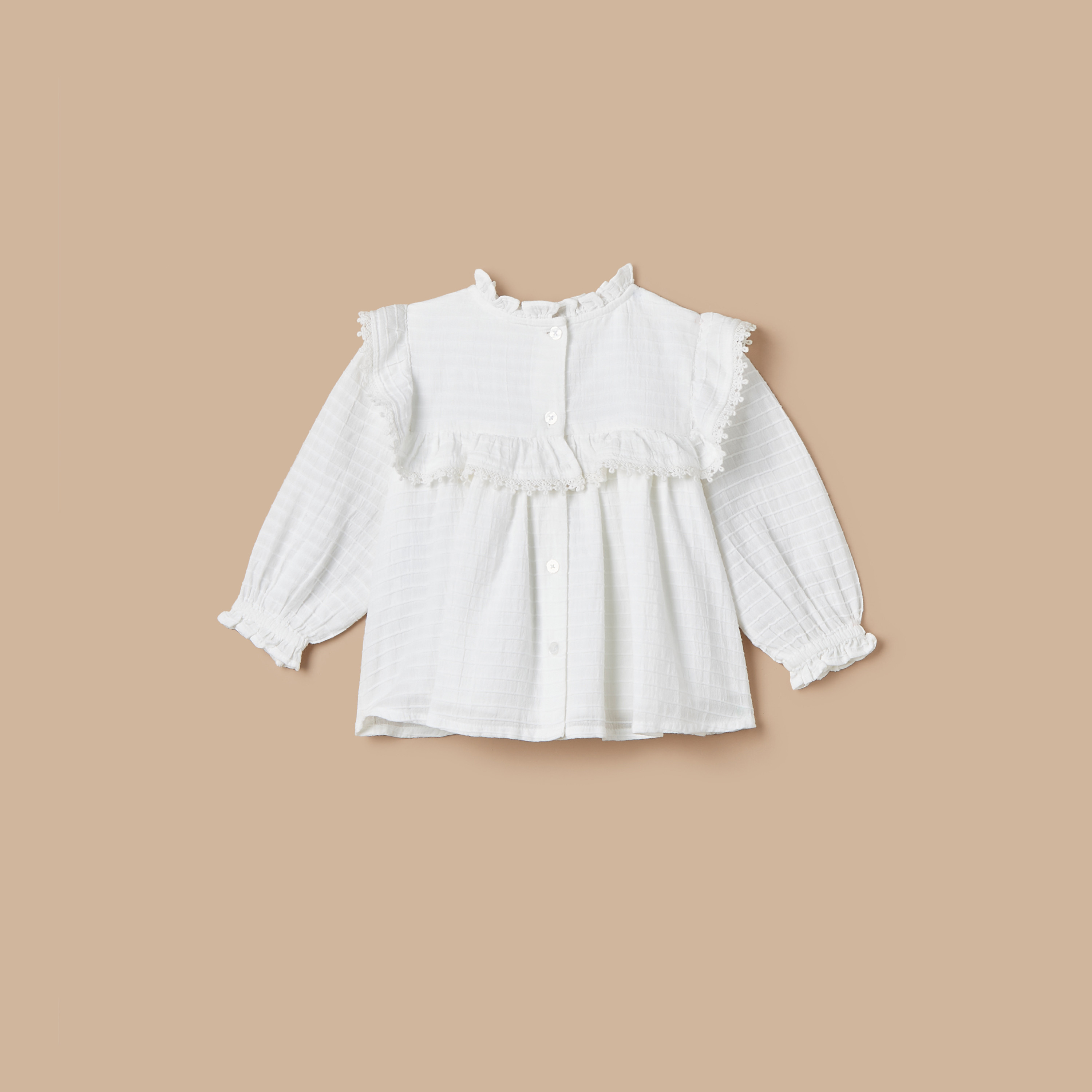 بلوزة بكشكش وتطريز أزهار وياقة من جيجلز-baby-girls-clothing-blousesandshirts-image-4