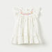 Giggles Floral Embroidered Dress with Ruffled Sleeves-Dresses%2C Gowns and Frocks-thumbnail-0