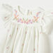 Giggles Floral Embroidered Dress with Ruffled Sleeves-Dresses%2C Gowns and Frocks-thumbnailMobile-1