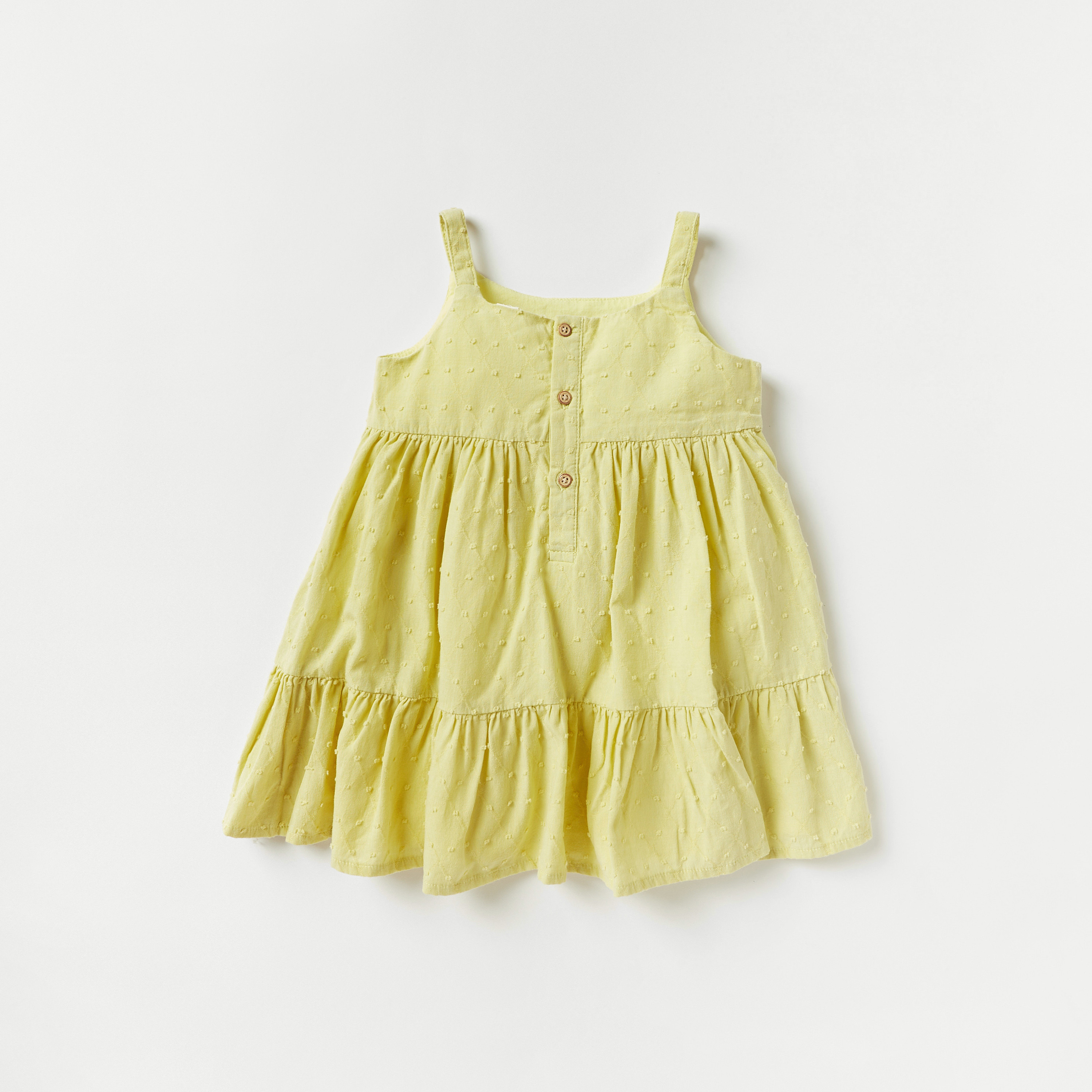Giggles Textured Tiered Sleeveless Dress and Hat Set-baby-girls-clothing-dressesandjumpsuits-image-4