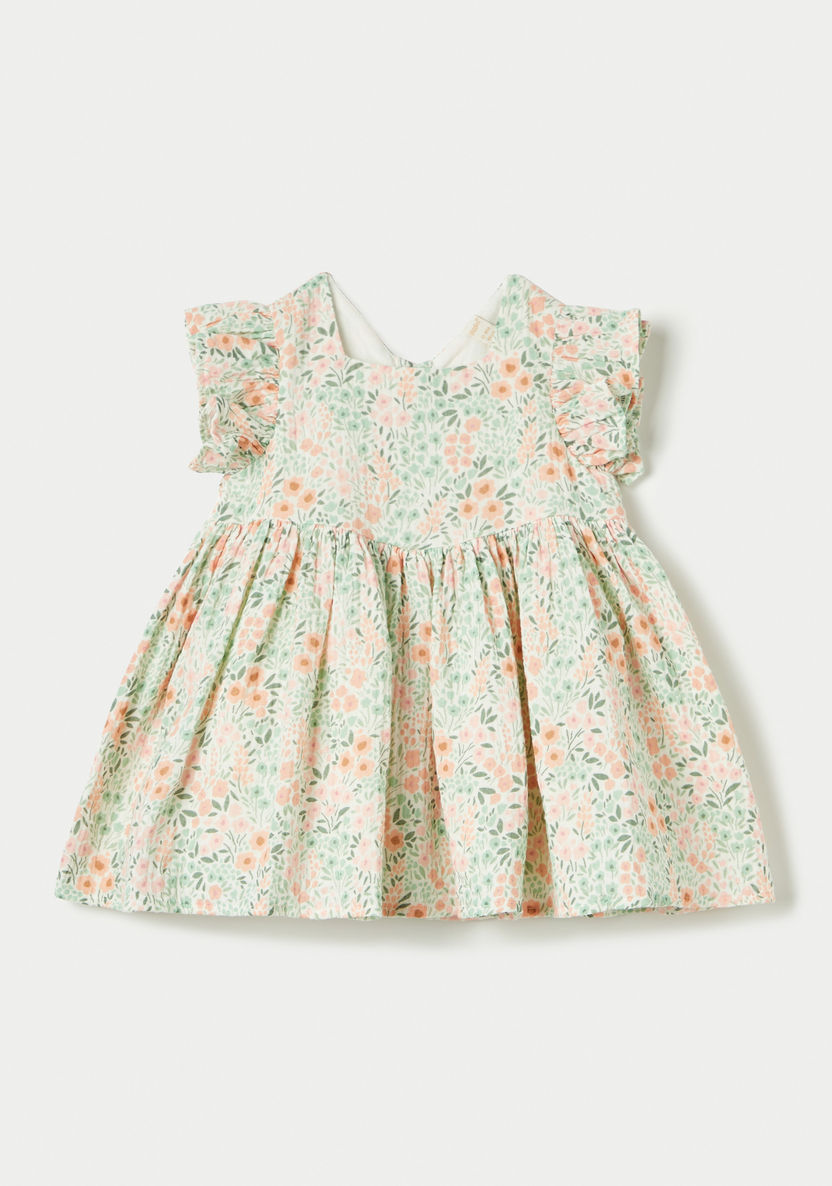 Giggles All-Over Floral Print Dress with Ruffles-Dresses%2C Gowns and Frocks-image-1