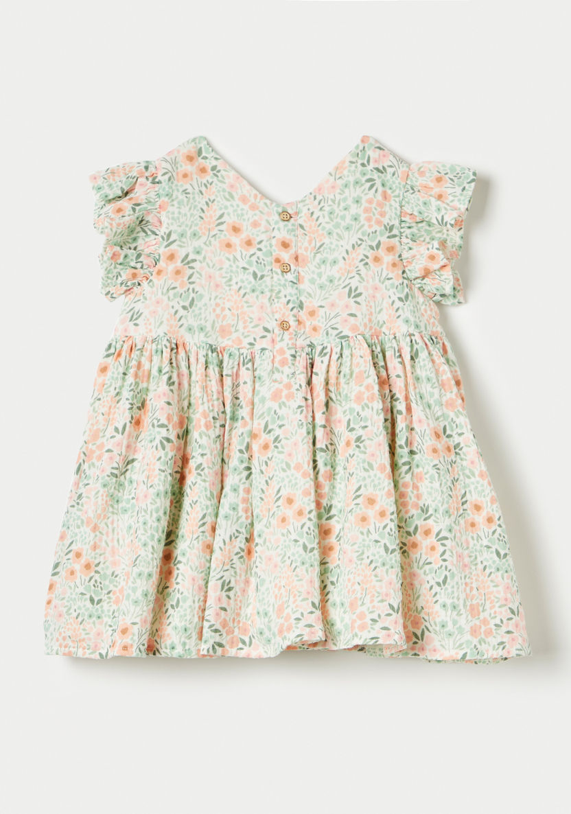 Giggles All-Over Floral Print Dress with Ruffles-Dresses%2C Gowns and Frocks-image-0