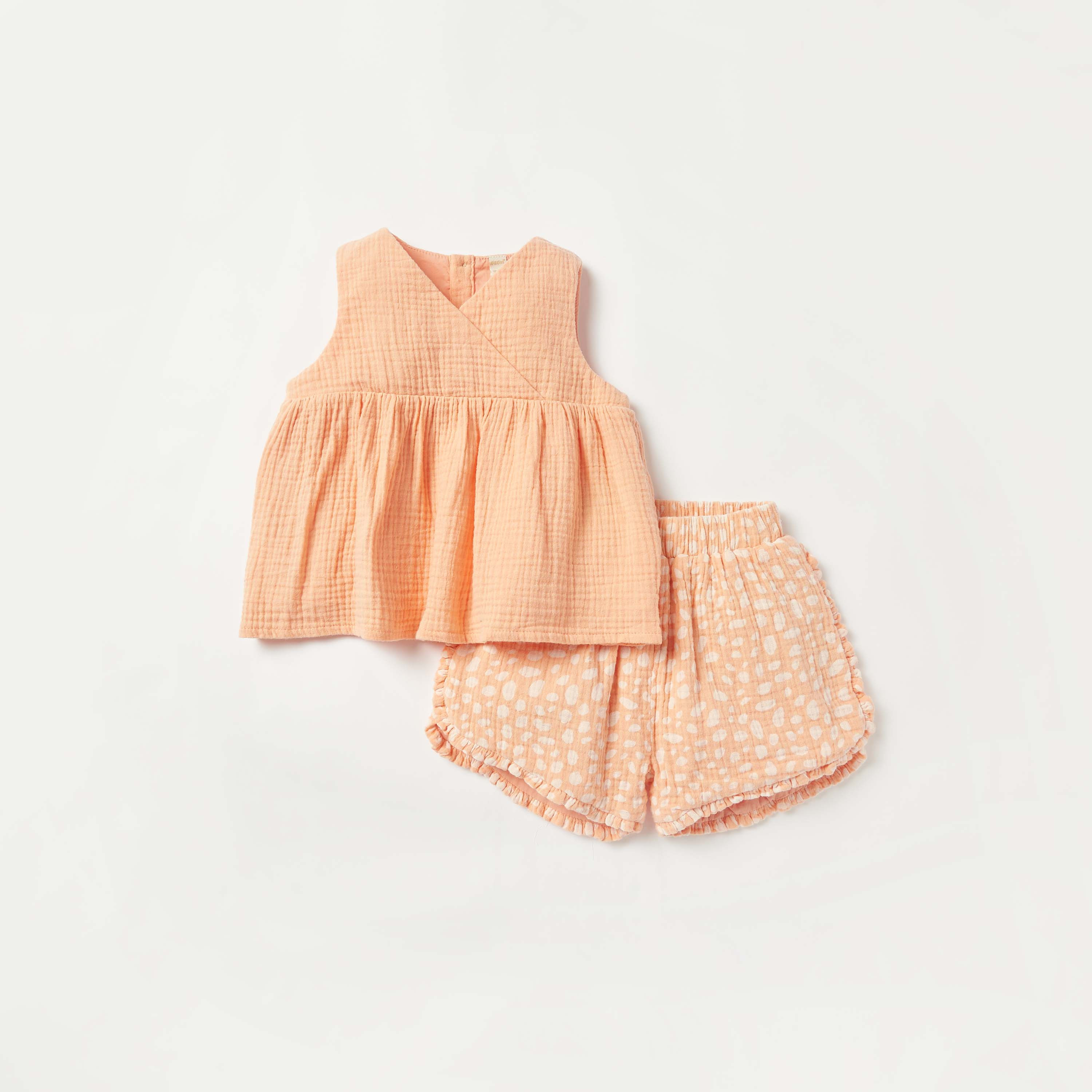 Giggles Printed Sleeveless Top and Shorts Set-baby-girls-clothing-setsandcoords-image-1