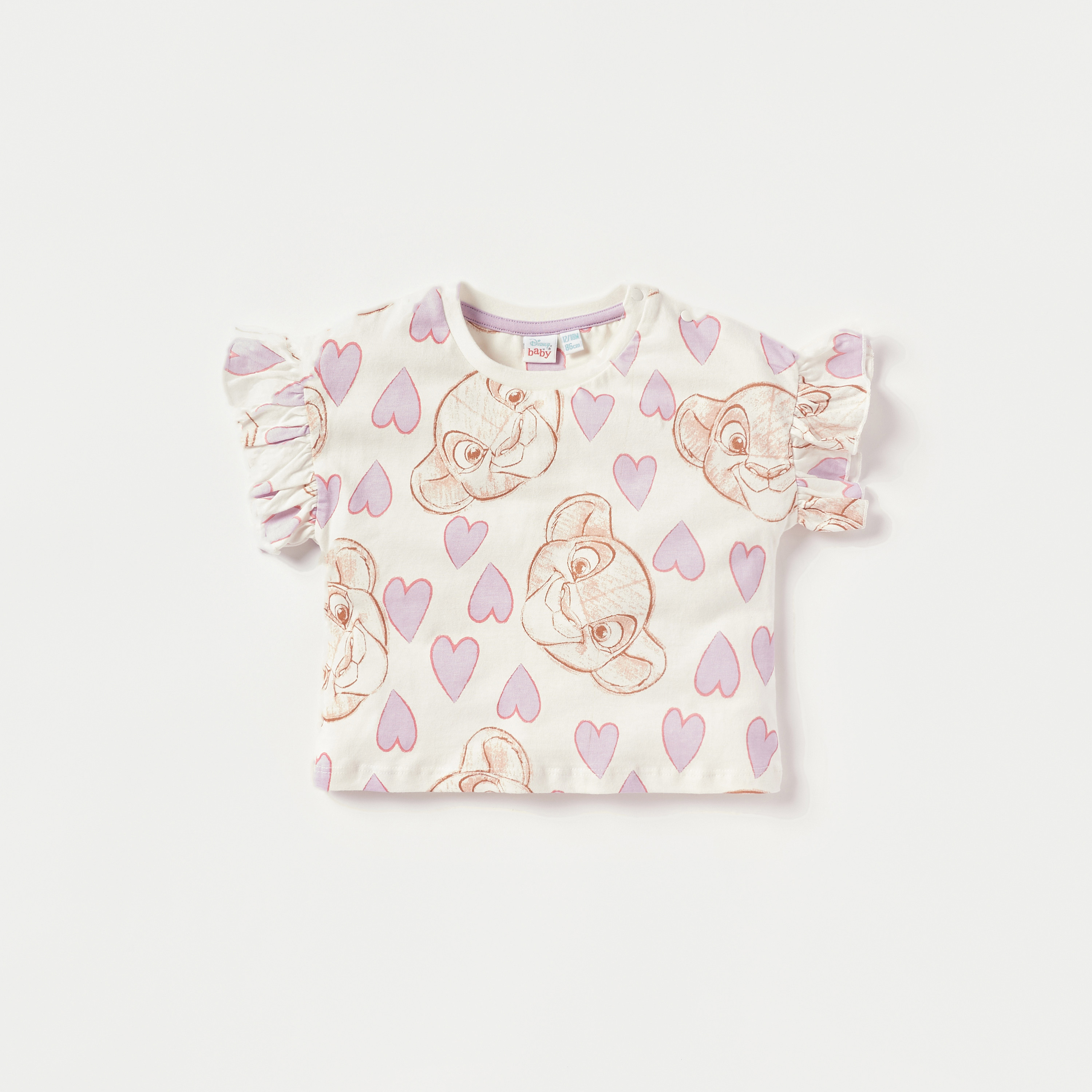 Disney Simba Print T-shirt and Flared Leggings Set-baby-girls-clothing-setsandcoords-image-2