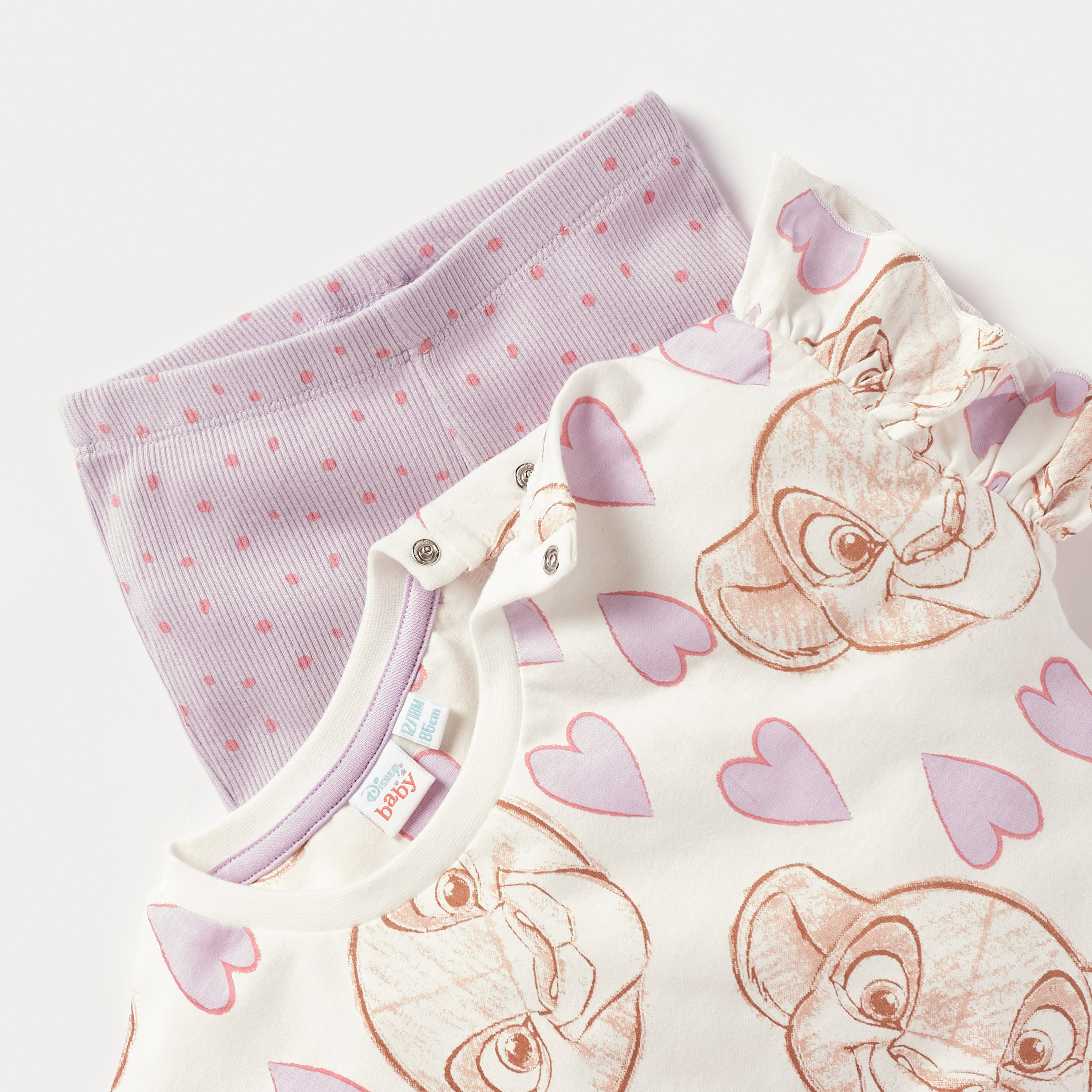 Disney Simba Print T-shirt and Flared Leggings Set-baby-girls-clothing-setsandcoords-image-4